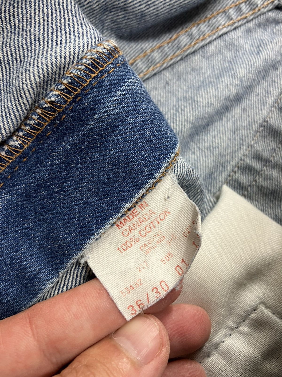 Levi's × Vintage Levi’s 505 Nicely Faded Worn Look Size US 34 / EU 50 - 4 Thumbnail