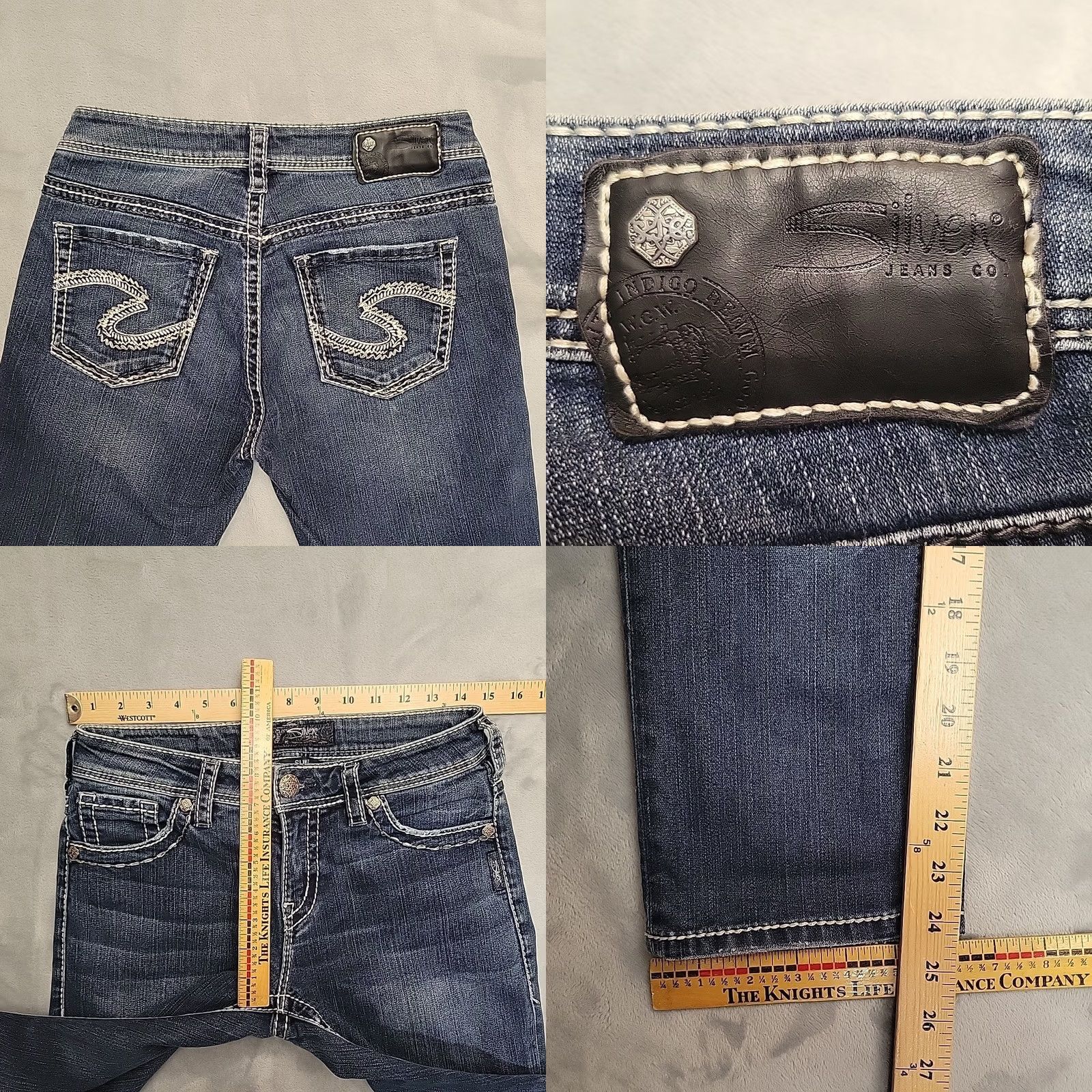 Silver Jeans Co. VINTAGE Silver Jeans Women 28 Suki High Capri Stretch Denim Blue 28 Capri Womens Jeans Size 28" / US 6 / IT 42 - 8 Thumbnail