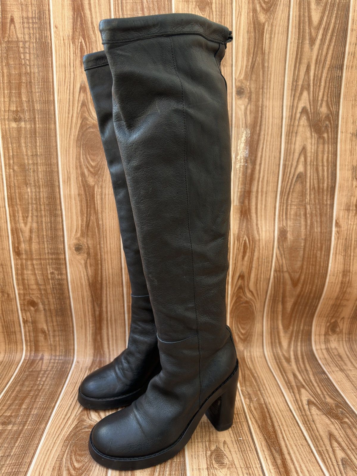 Ann Demeulemeester × Vintage AD black Leather Boots. Size US 6 / IT 36 - 2 Thumbnail