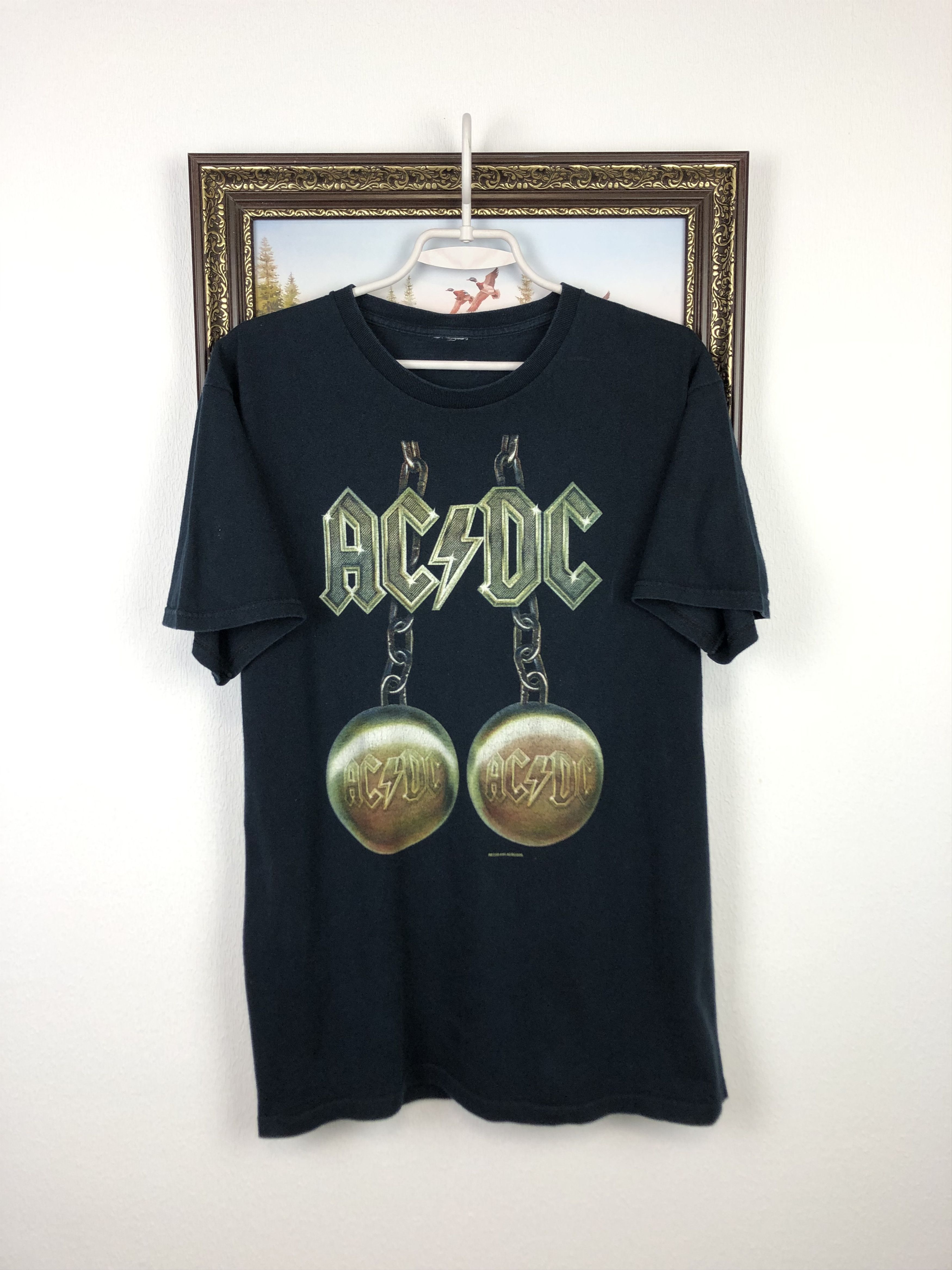 Vintage Vintage AC/DC Big Balls Band Graphic Tee Over Print Shirt Size US M / EU 48-50 / 2 - 1 Thumbnail