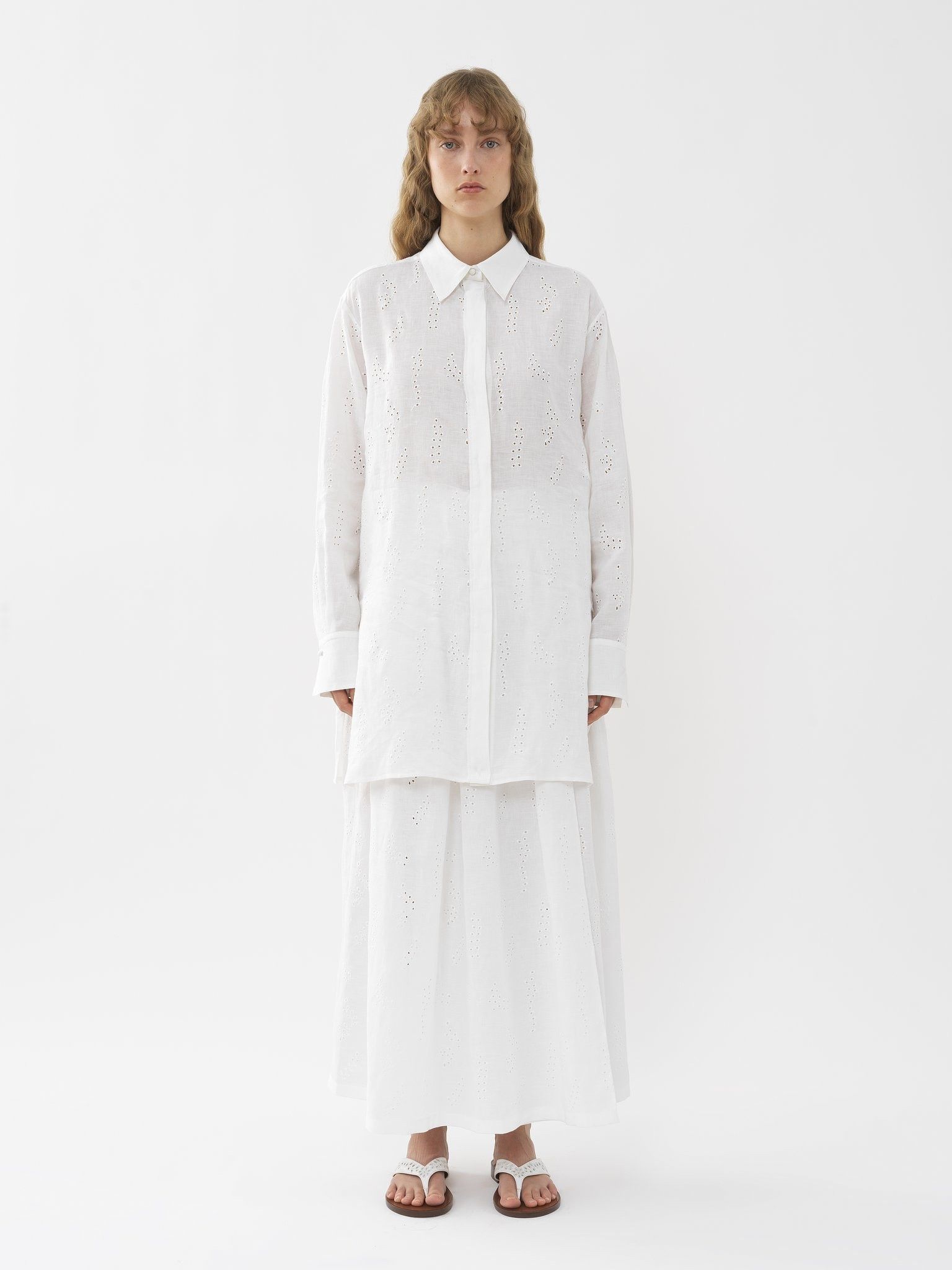 Chloe o1loc1c0425 CHC23 Shirt in Iconic Milk Size M / US 6-8 / IT 42-44 - 3 Thumbnail