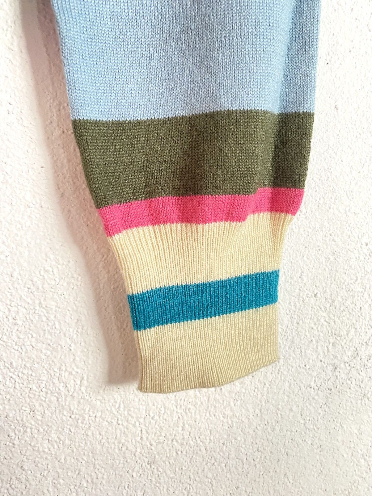 Paul Smith Paul Smith Pink Multi-Color Zip Up Cardigan Size M / US 6-8 / IT 42-44 - 4 Thumbnail