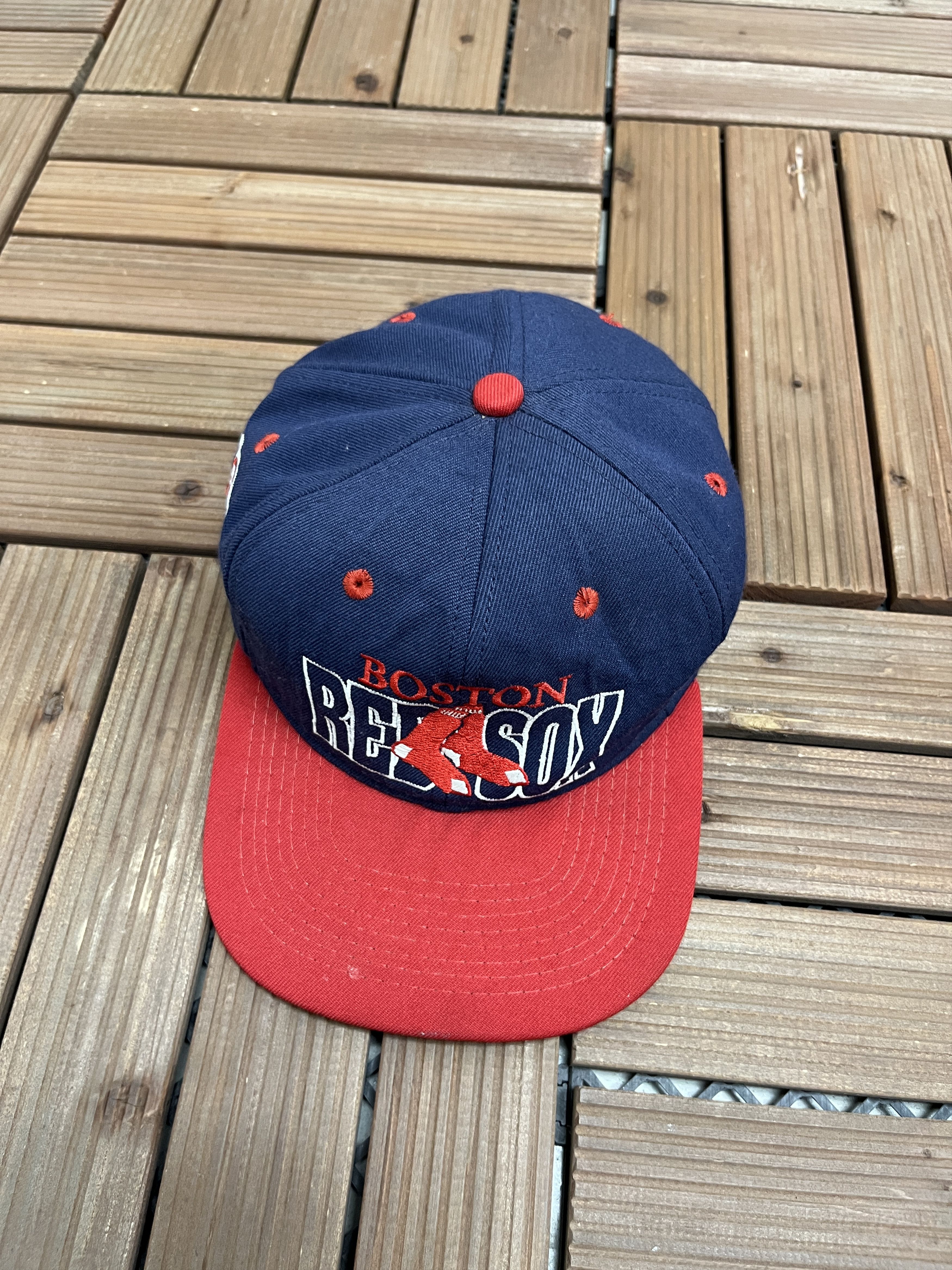 Vintage Boston Red Sox Vintage Snap Back Blue Hat Cap Size ONE SIZE - 1 Thumbnail