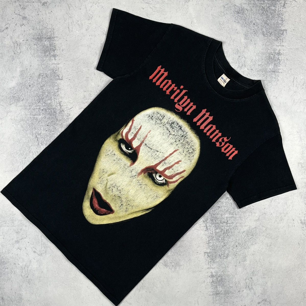 Band Tees Vintage Marilyn Manson face Rock Band T Shirt 90’s Size US S / EU 44-46 / 1 - 1 Thumbnail