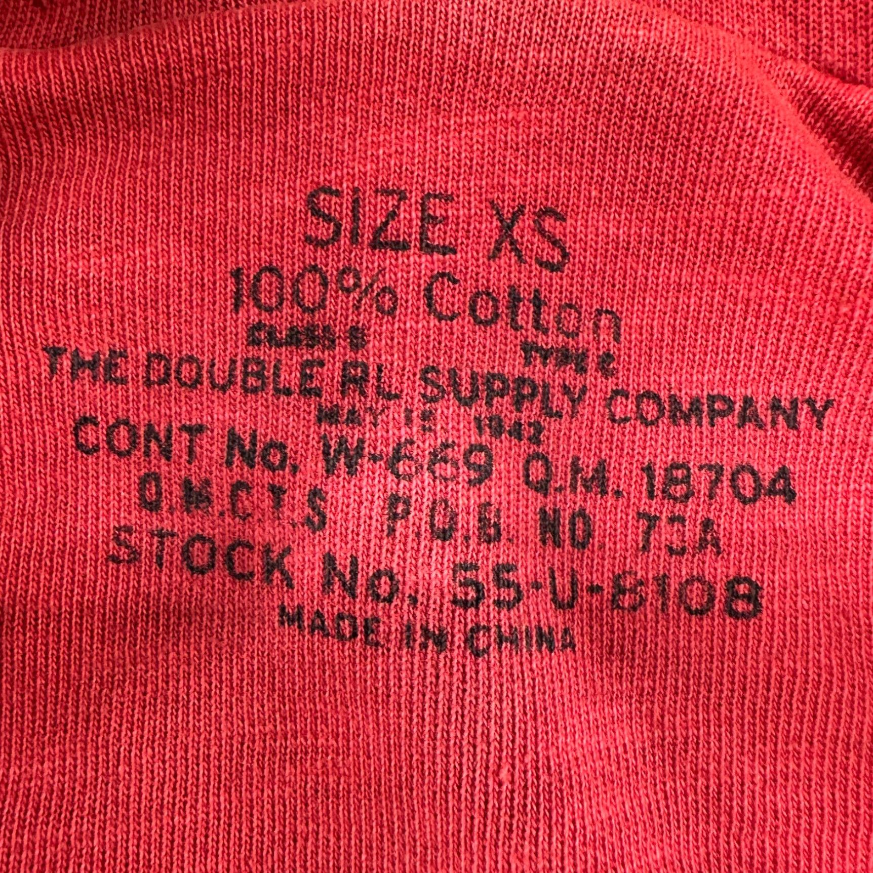 VINTAGE RRL Hoodie Mens XS Red Full Zip Reversible Knit 50s/60s 