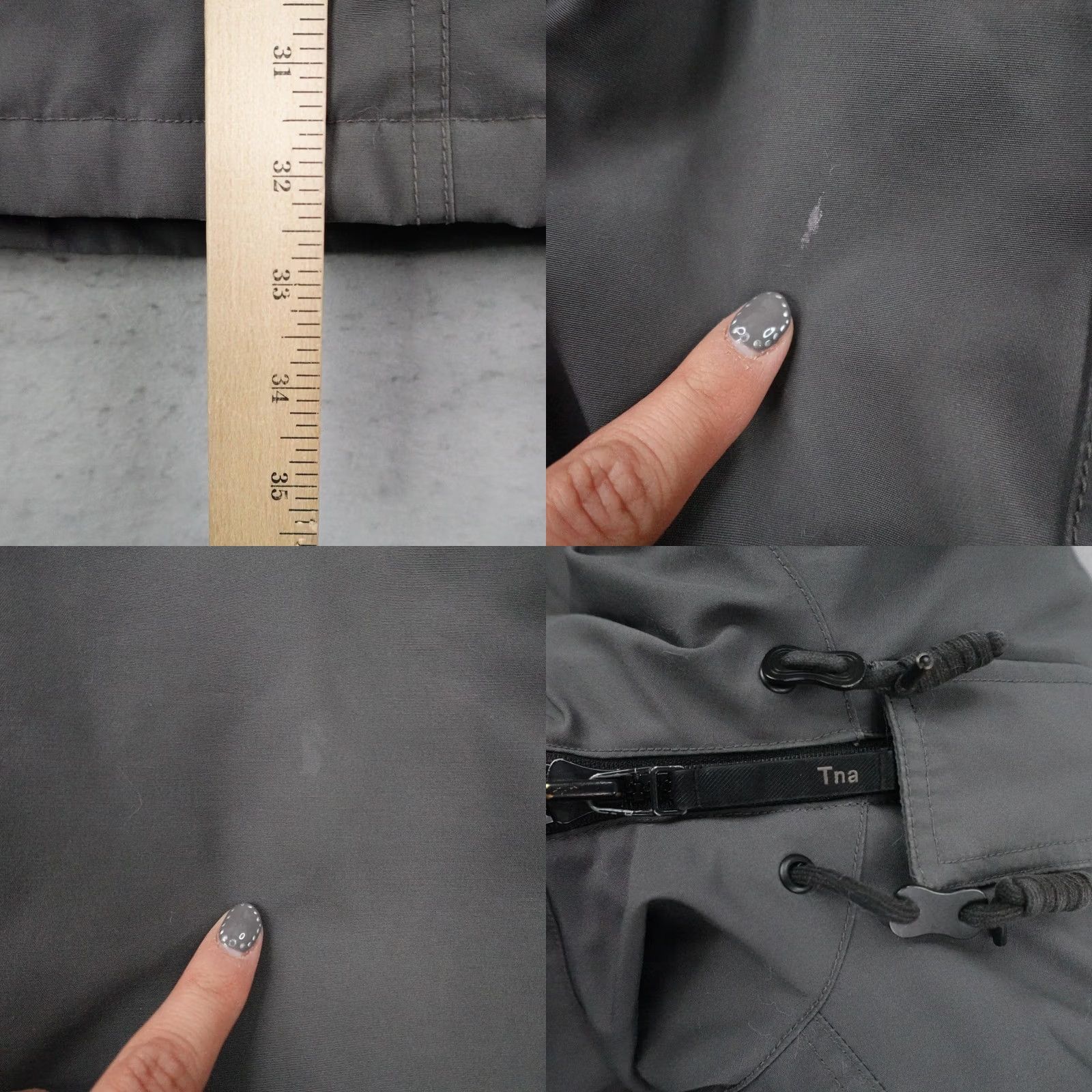TNA TNA Bancroft Jacket Womens Small Gray Puffer Coat Goose Down Long Parka Size S / US 4 / IT 40 - 9 Thumbnail