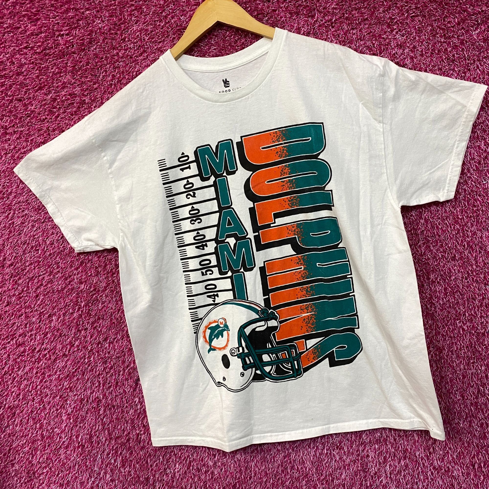 NFL NFL Miami Dolphins Yardage Graphic Design T-shirt Large Size US L / EU 52-54 / 3 - 3 Thumbnail
