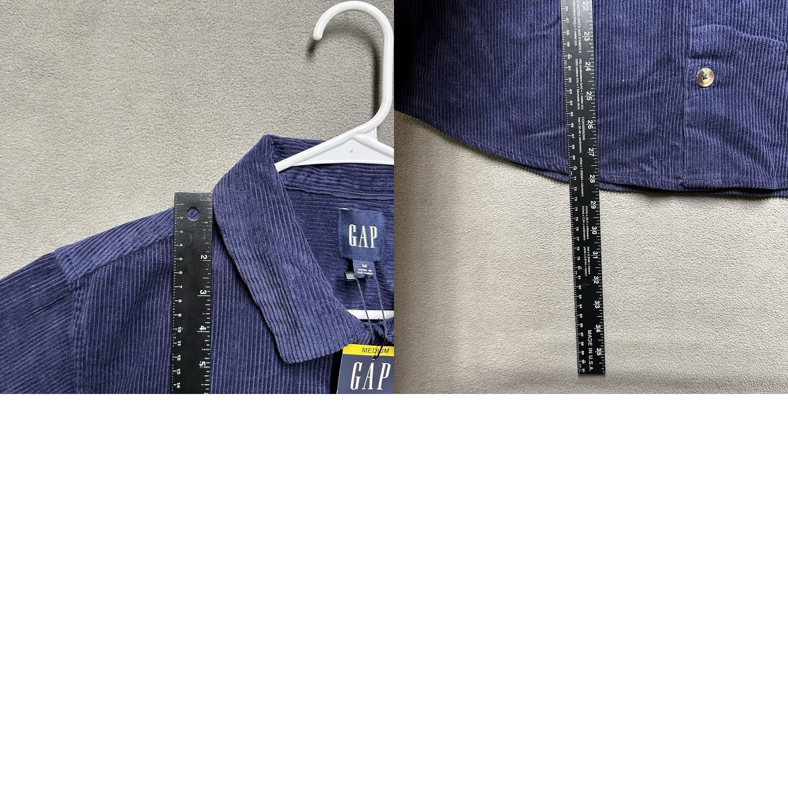 Gap GAP Button Up Corduroy Shirt Mens Medium Eclipse Blue Long Sleeve Casual Size US M / EU 48-50 / 2 - 9 Thumbnail
