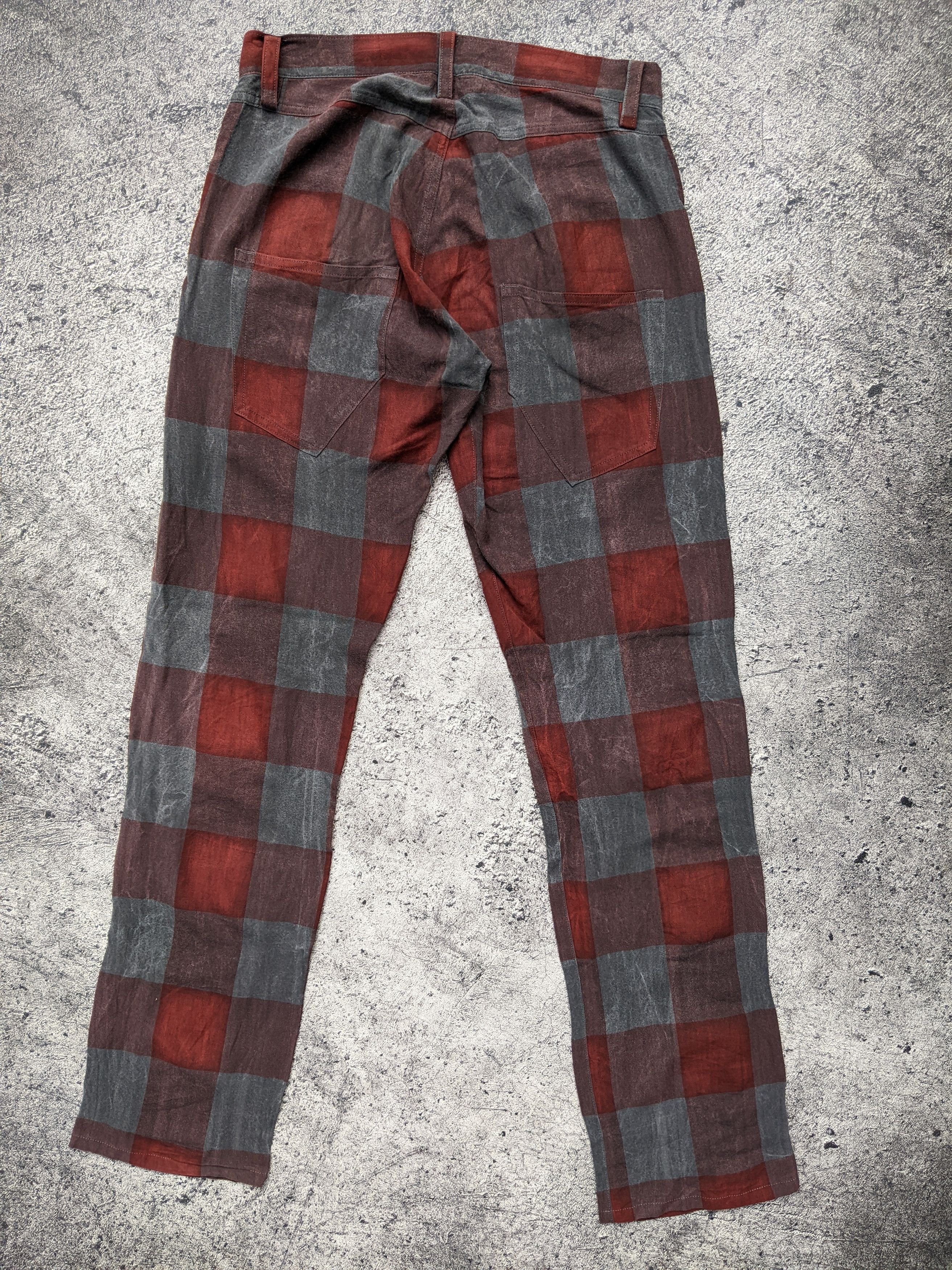 Y's Yohji Yamamoto Tartan Pants Size 30" / US 8 / IT 44 - 2 Thumbnail