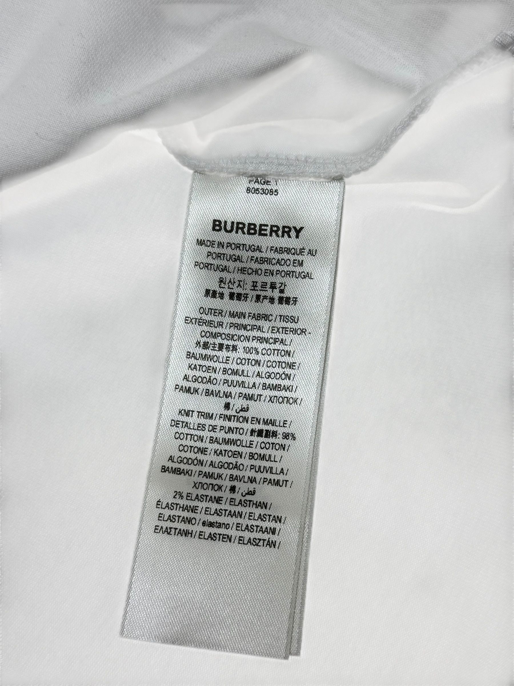 Burberry Burberry White & Blue Graphic Oversized T-Shirt Size US XL / EU 56 / 4 - 6 Thumbnail