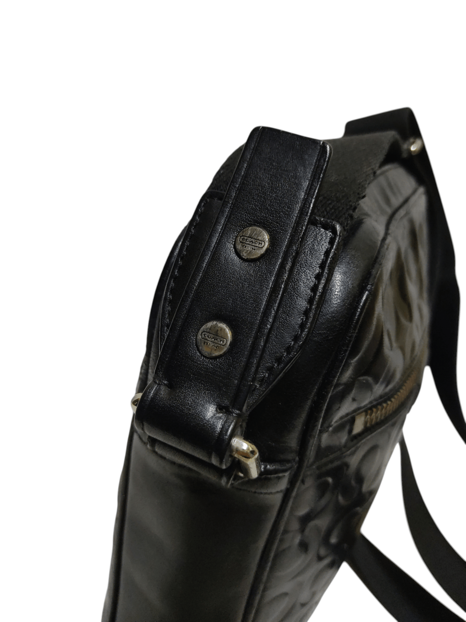 Coach Coach Bleecker OP Art Embossed Leather Large Flight Bag Size ONE SIZE - 6 Thumbnail