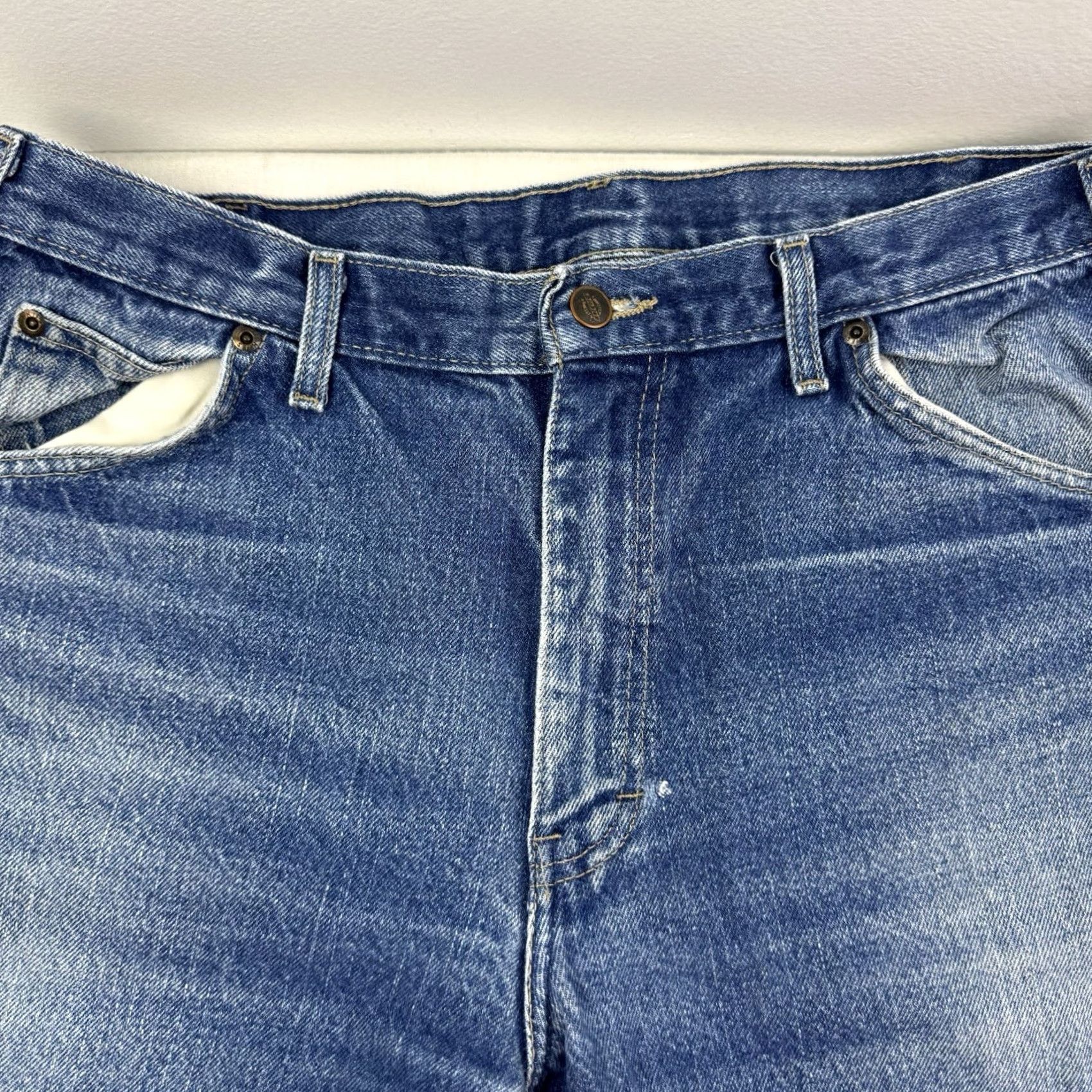 Dickies VINTAGE Dickies Jeans Adult 36x34 Relaxed Fit Faded Worn Workwear Hipster Y2K Blue Mens Jeans Size US 36 / EU 52 - 6 Thumbnail