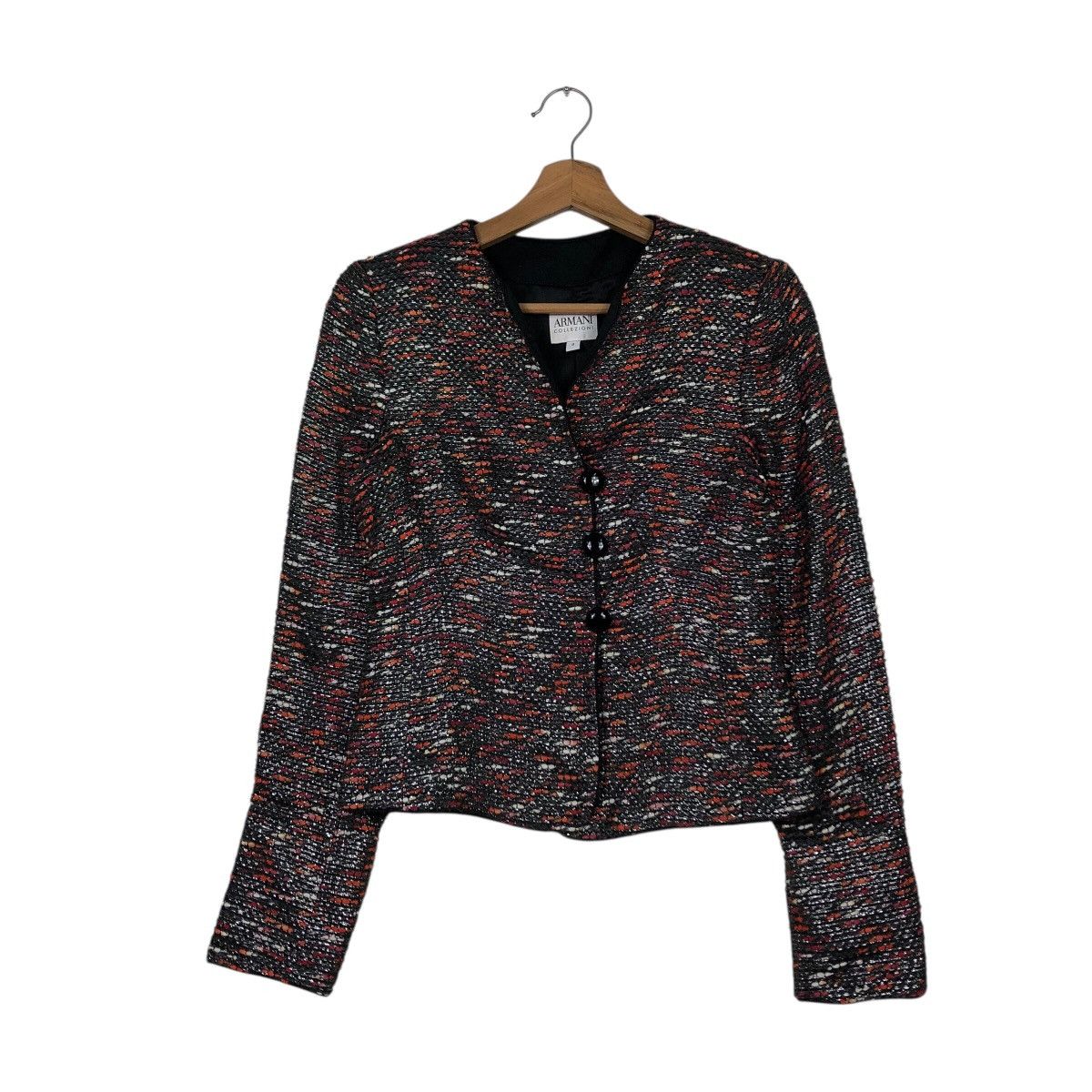 Armani Collezioni Armani Collezioni Textured Knit Button Jacket Size M / US 6-8 / IT 42-44 - 2 Thumbnail