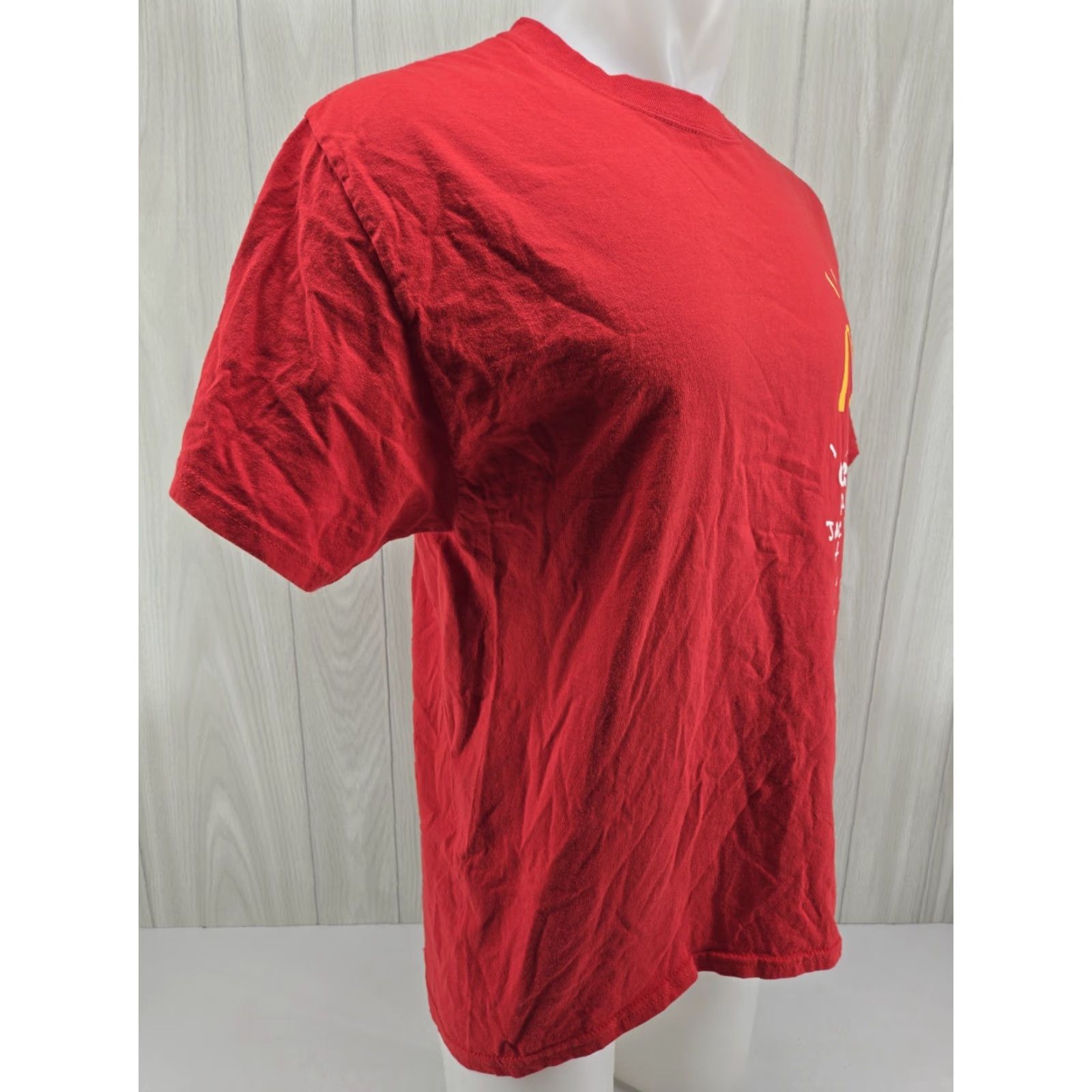 Hanes Travis Scott x McDonalds Crew Cactus Jack Red T Shirt Hanes Men L Short Sleeve Crew Neck 100% Cotton Size US L / EU 52-54 / 3 - 6 Thumbnail