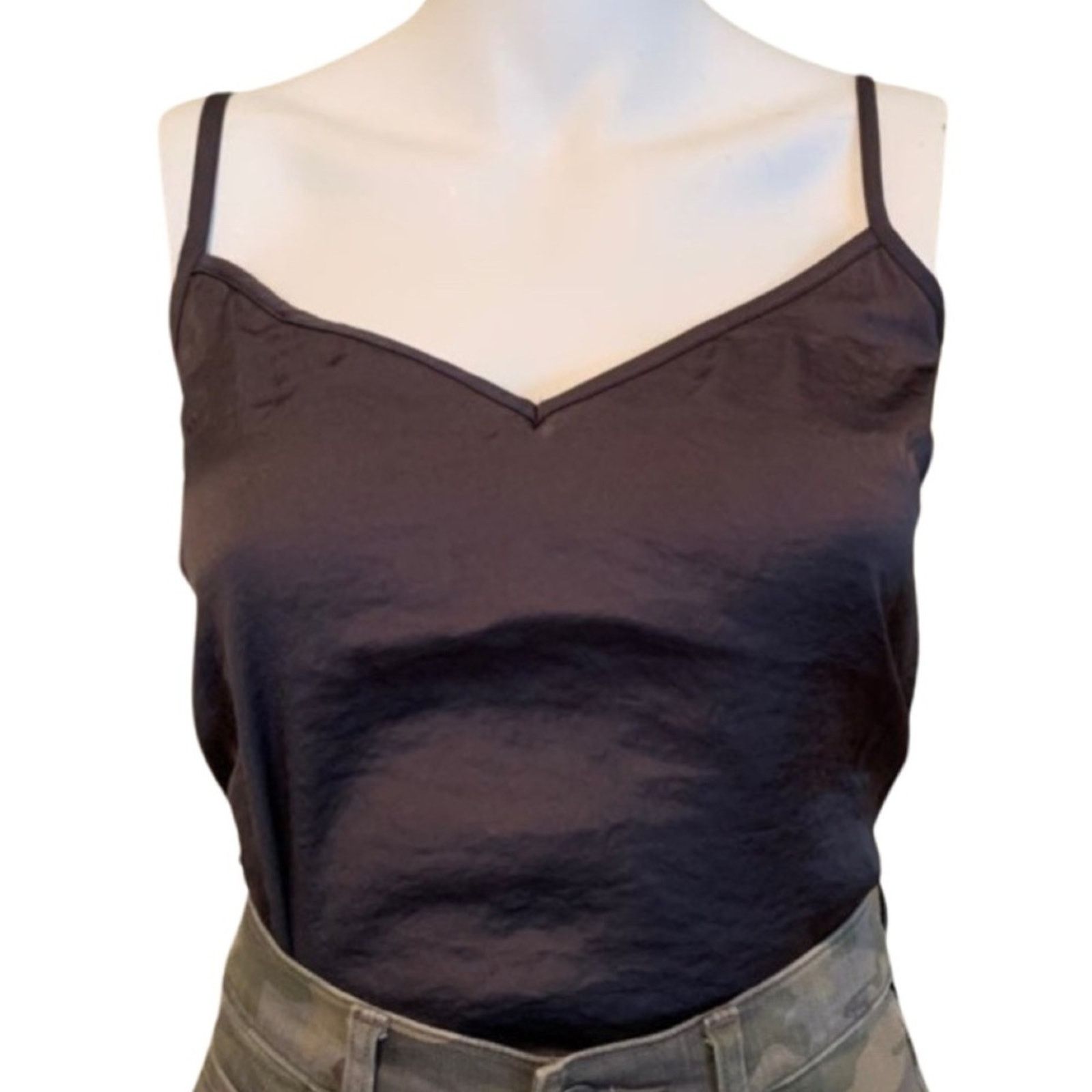 Lucky Brand Lucky Brand Grey Adjustable Strap V Neck Tank Top Size XS Size XS / US 0-2 / IT 36-38 - 5 Thumbnail