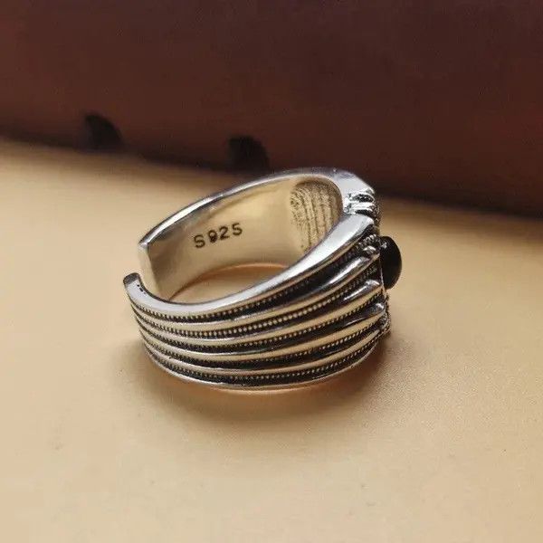 VIBE Vintage Thai Silver 925 Ring Size ONE SIZE - 2 Thumbnail