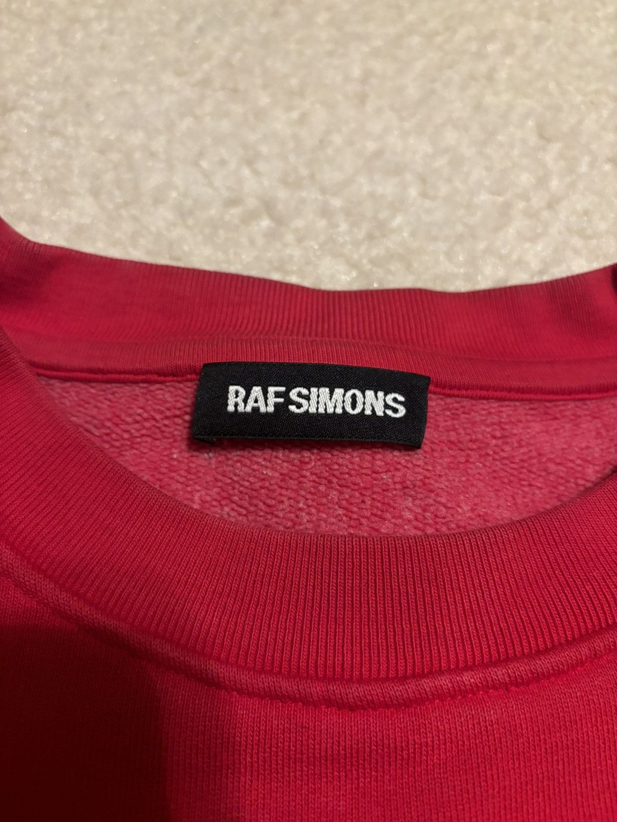 Raf Simons Raf Simons Double Hem Pullover Crewneck Sweater Red Size US L / EU 52-54 / 3 - 3 Thumbnail