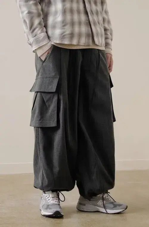 Japanese Brand × Jean 20AW Indigo Union Japan Dark Grey Oversized Jogger Pants Size US 30 / EU 46 - 3 Thumbnail