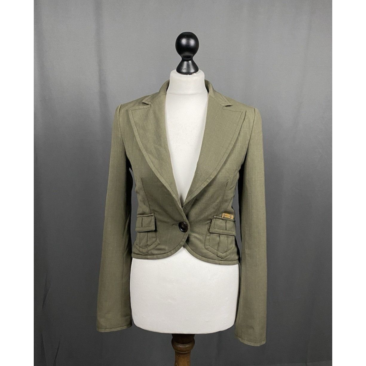 Moschino Moschino Vintage Women's Green Blazer 1-Button Sportcoat Jac Size M / US 6-8 / IT 42-44 - 1 Thumbnail