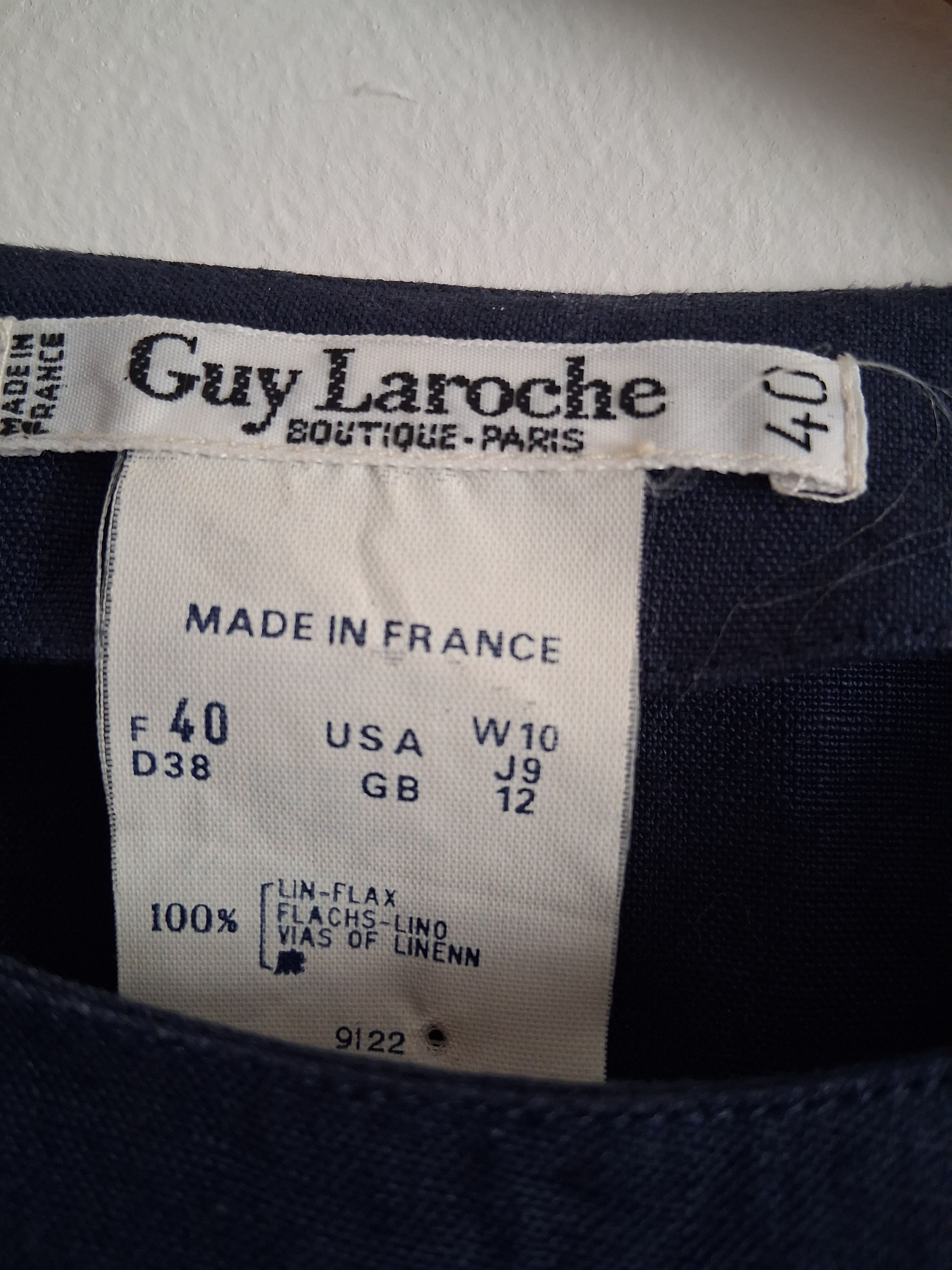 Guy Laroche Asymmetric blue linen blouse by Guy Laroche Size S / US 4 / IT 40 - 5 Thumbnail