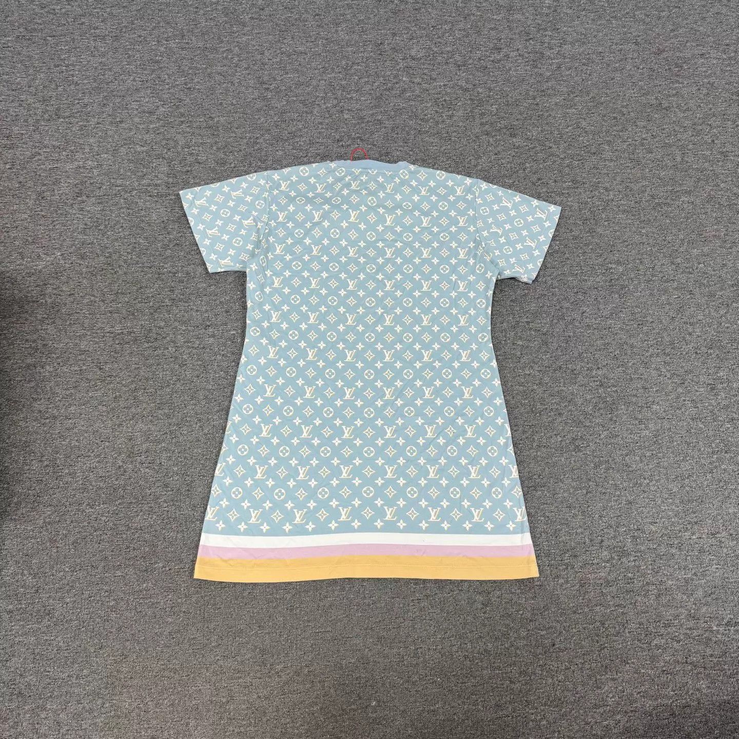 Louis Vuitton LV sky blue mono colorblock T-shirt dress 99new XL Size XL / US 12-14 / IT 48-50 - 2 Thumbnail