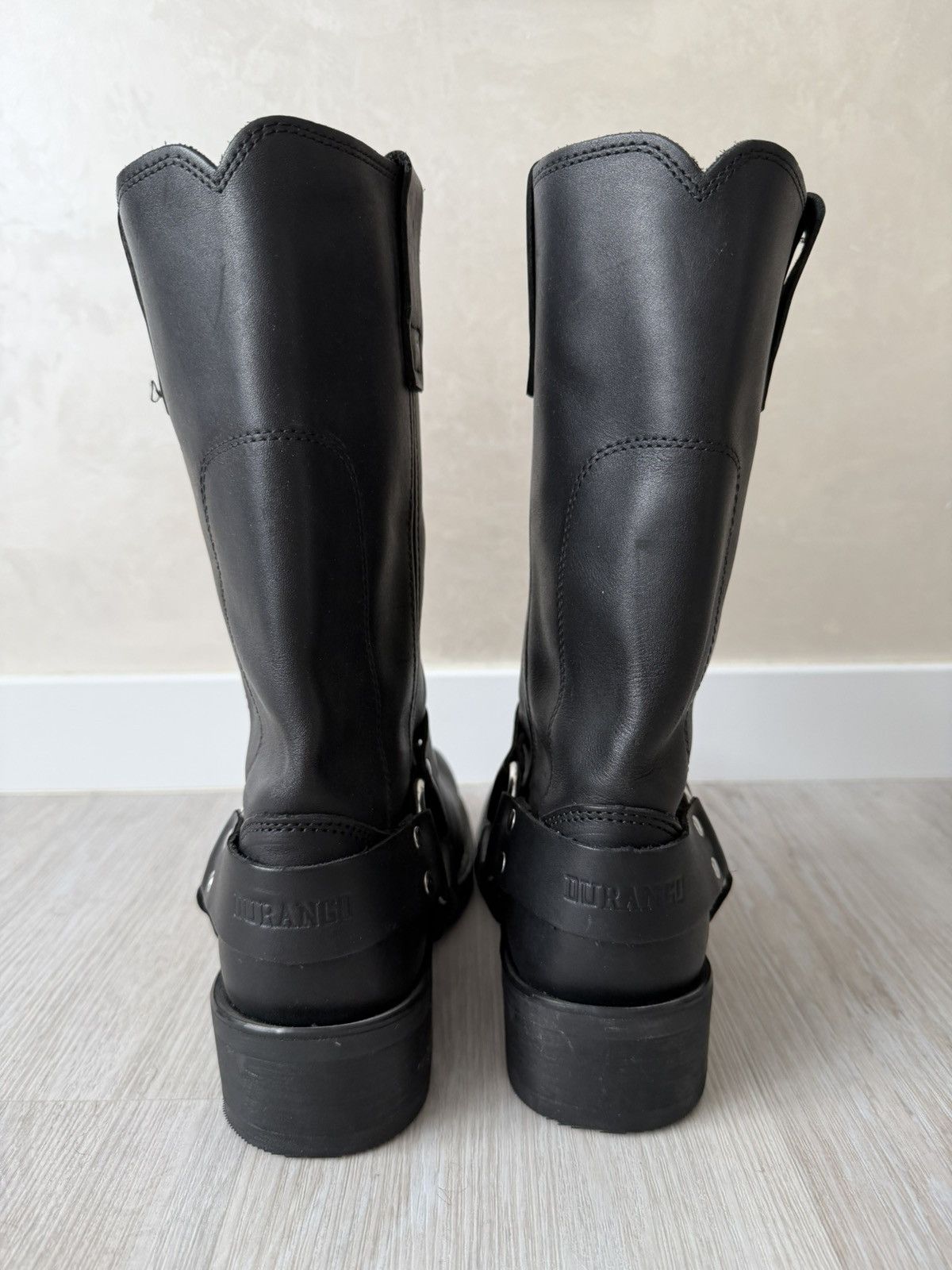 If Six Was Nine Vintage Italian AS 98 Rick Owens Style Leather Biker Boots Size US 8 / EU 41 - 5 Thumbnail