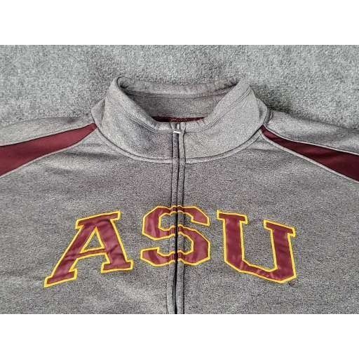 NCAA Arizona State NCAA Full Zip Jacket Men Sz XXL Gray Embroider Size US XXL / EU 58 / 5 - 2 Thumbnail