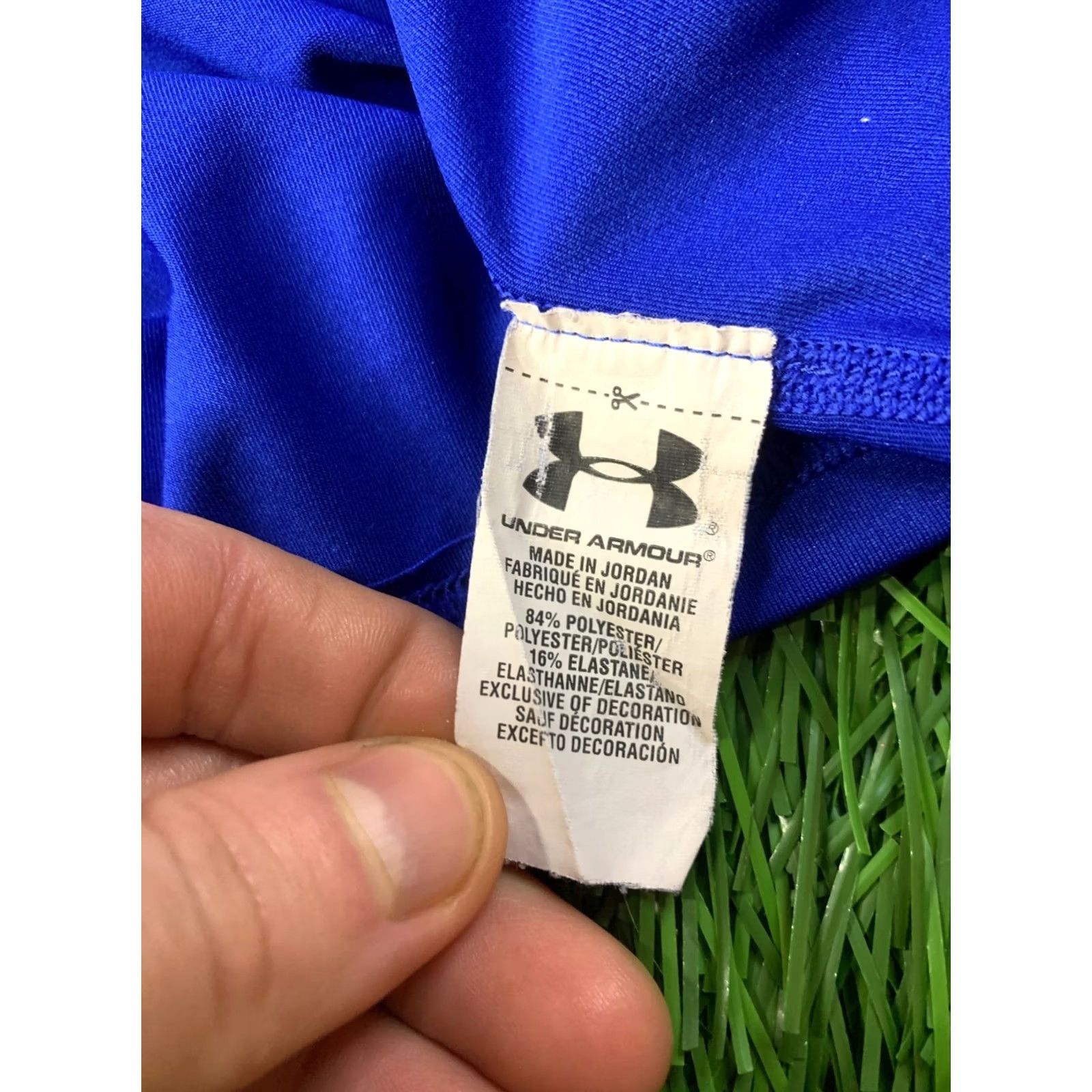 Under Armour Under Armour HeatGear Original 2013 Training Compression Shirt Jersey M Men Blue and Gray Short Sleeve Crew Neck 64 cm 40 cm Length Pit to Pit Size US M / EU 48-50 / 2 - 7 Thumbnail