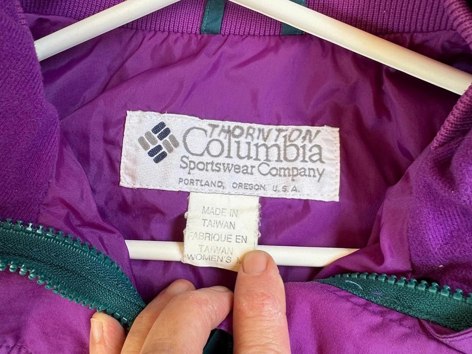 Columbia Vintage Columbia Bugaboo Jacket Women Small Teal Purple 90s Size S / US 4 / IT 40 - 4 Thumbnail