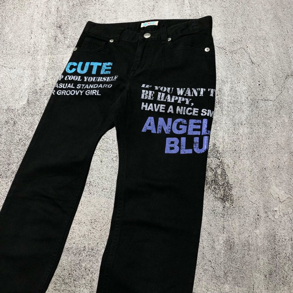 Angel Blue 2000s Angel Blue Cute Girls Denim Jeans Pants Black Lgb Size US 26 / EU 42 - 2 Thumbnail