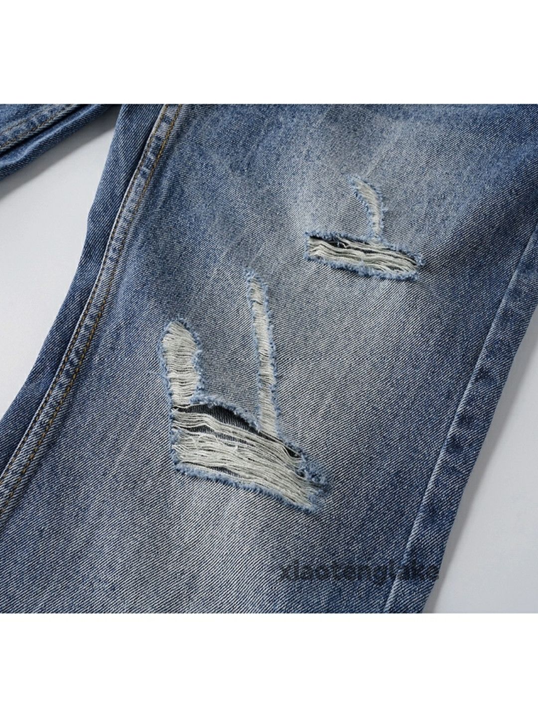 Jean × Vintage washed faded cleanfit skate hiphop damaged jeans Size US 30 / EU 46 - 4 Thumbnail