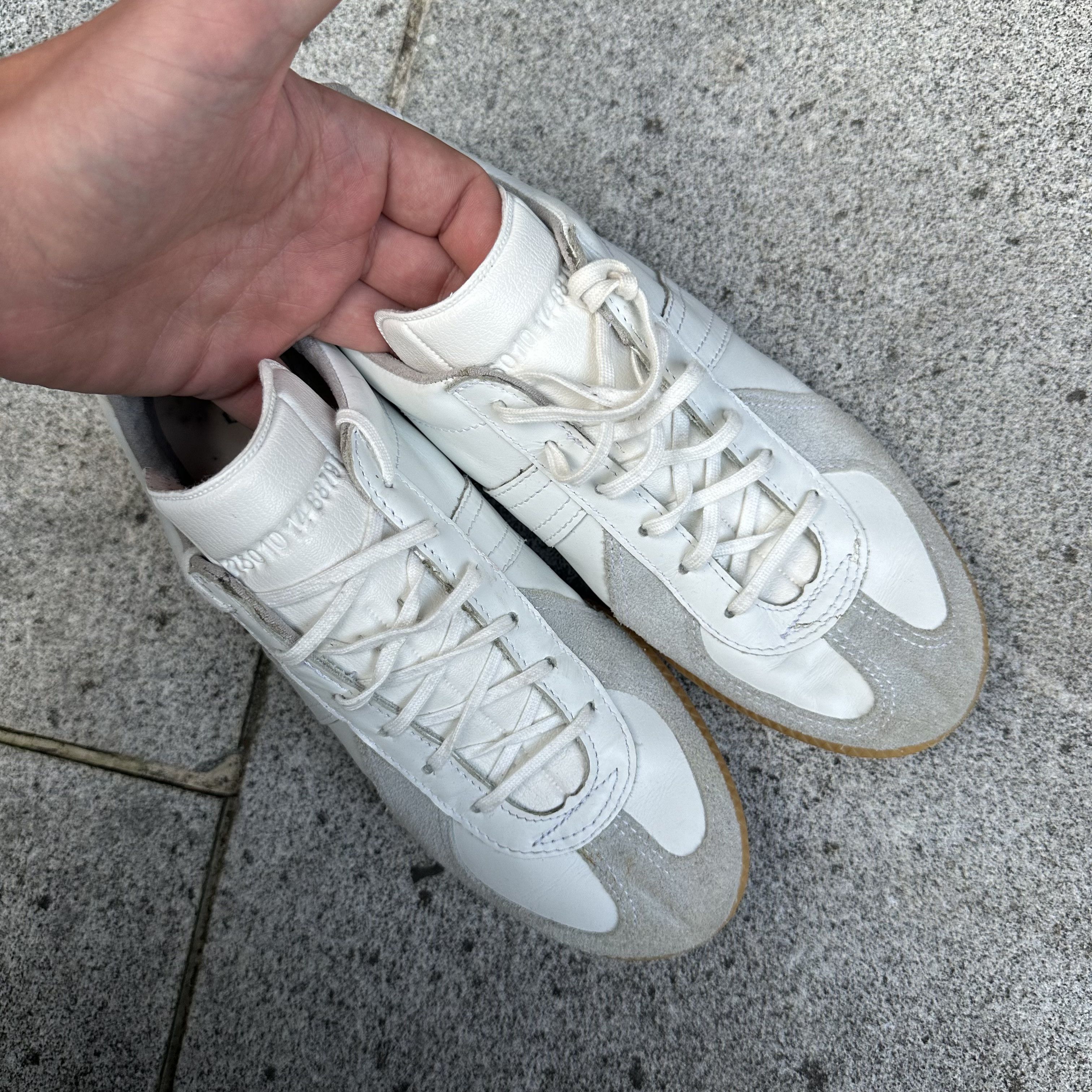 Sale【希少・Vintage】フランス軍 レザー ベルト 白Margiela