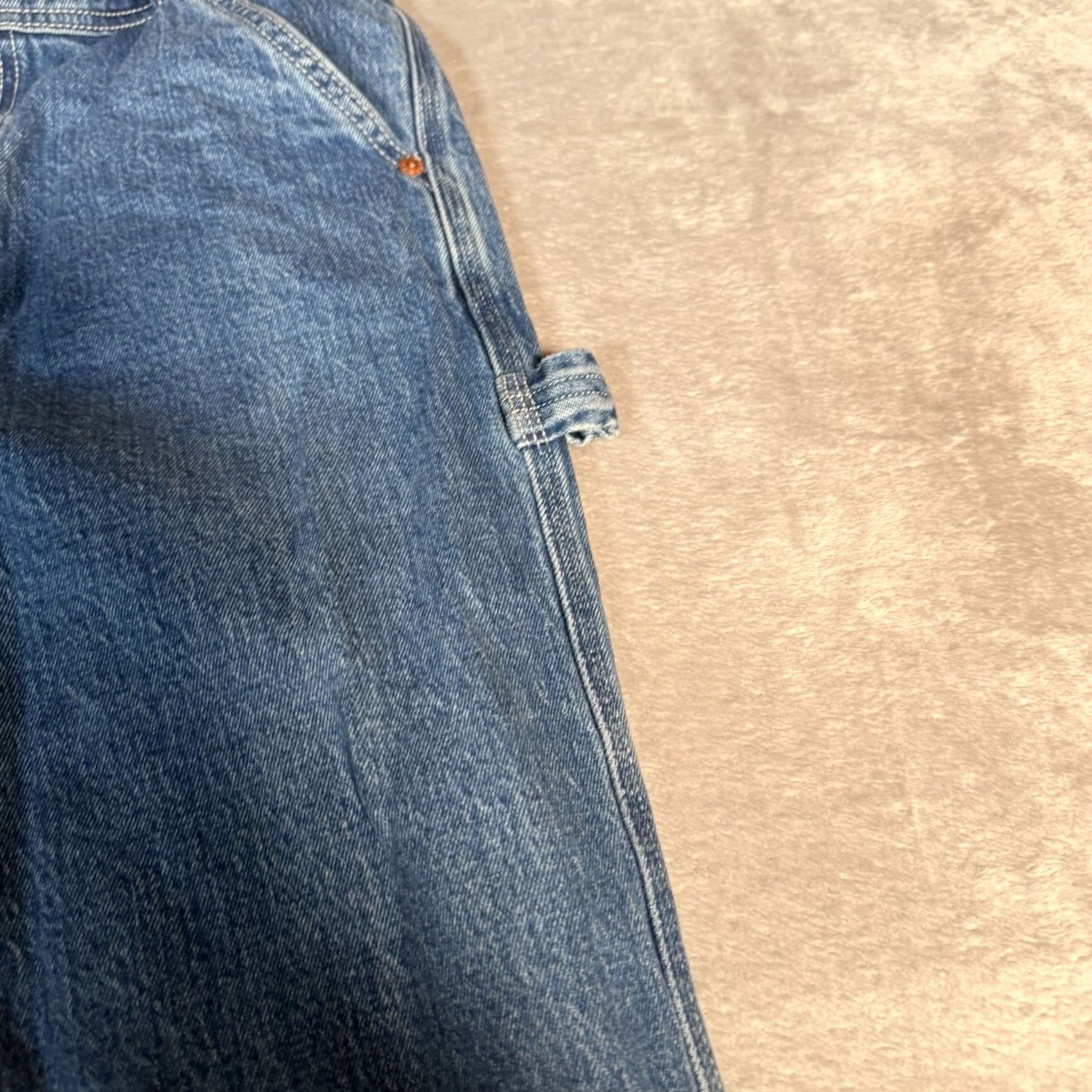 Levi's VINTAGE? Levis Jeans Womens 28 Blue Ribcage Straight Carpenter High Rise Utility Premium Knit? (No) Size 28" / US 6 / IT 42 - 2 Thumbnail
