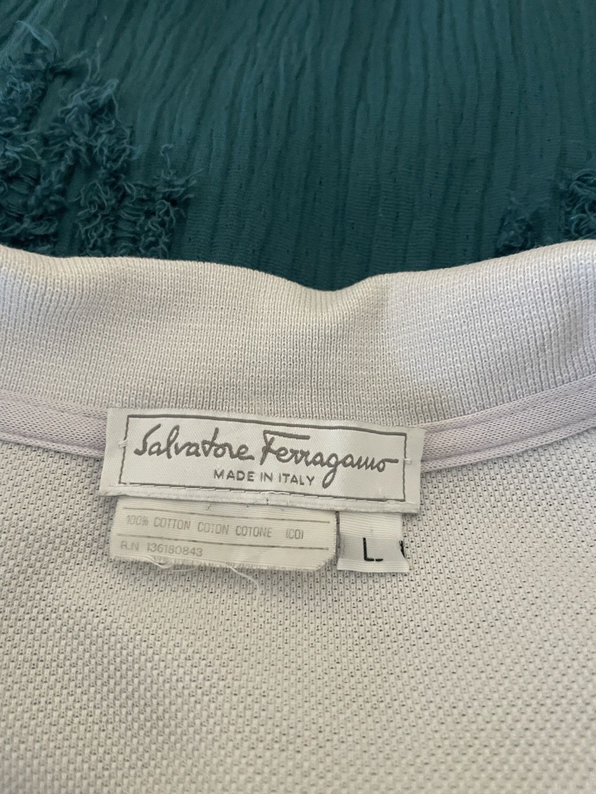 Salvatore Ferragamo SS Zippered Polo Knit 100% cotton Size US L / EU 52-54 / 3 - 6 Thumbnail