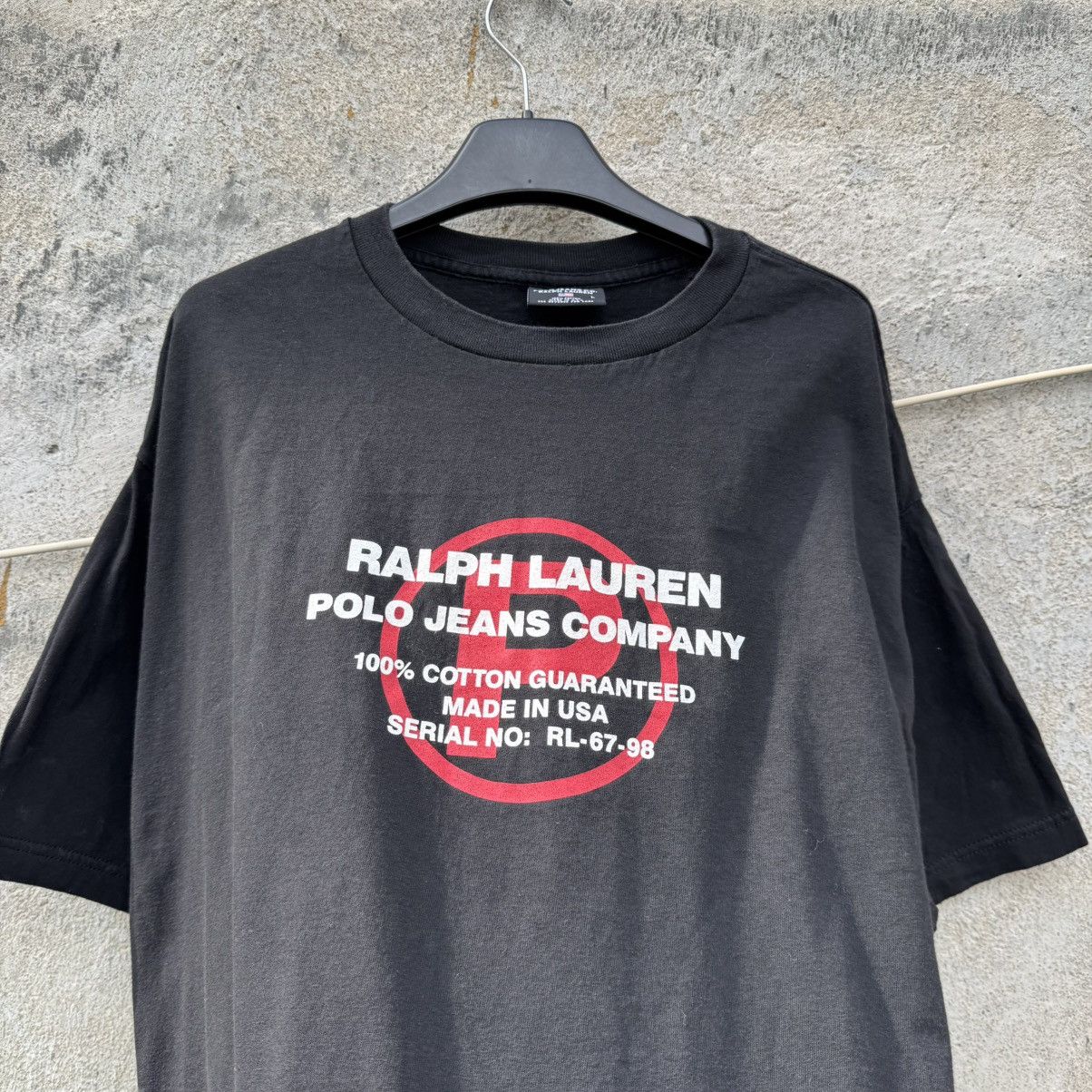 Polo Ralph Lauren Polo Jeans Ralph Lauren Black Logo Tshirt Made in USA L Size US XL / EU 56 / 4 - 6 Thumbnail
