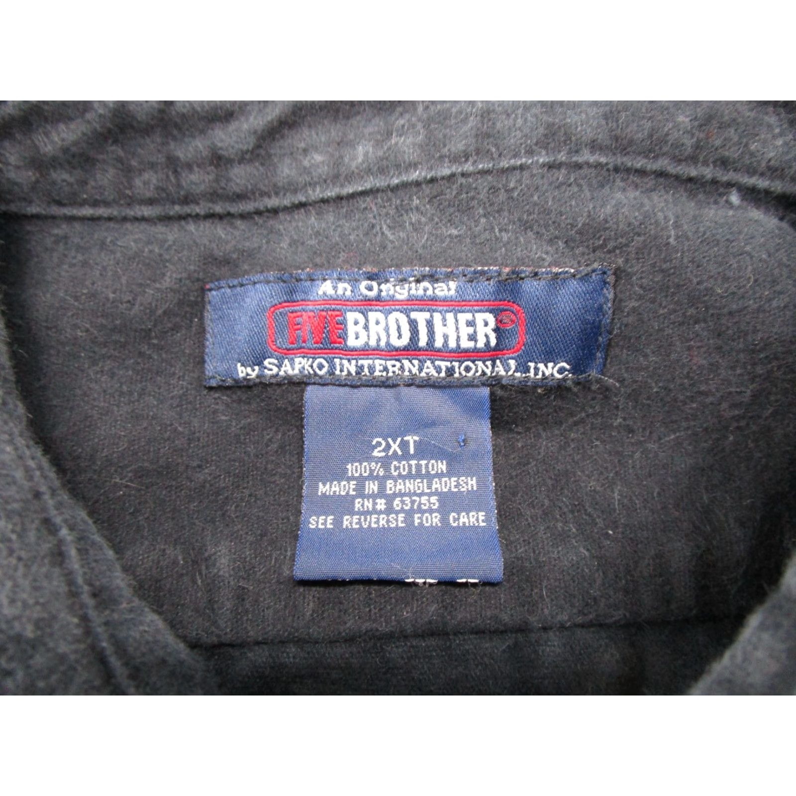 Vintage VTG Five Brother Chamois Flannel Blue 100% Cotton Button Up Mens 2XLT Size Big & Tall White? Size US XXL / EU 58 / 5 - 2 Thumbnail