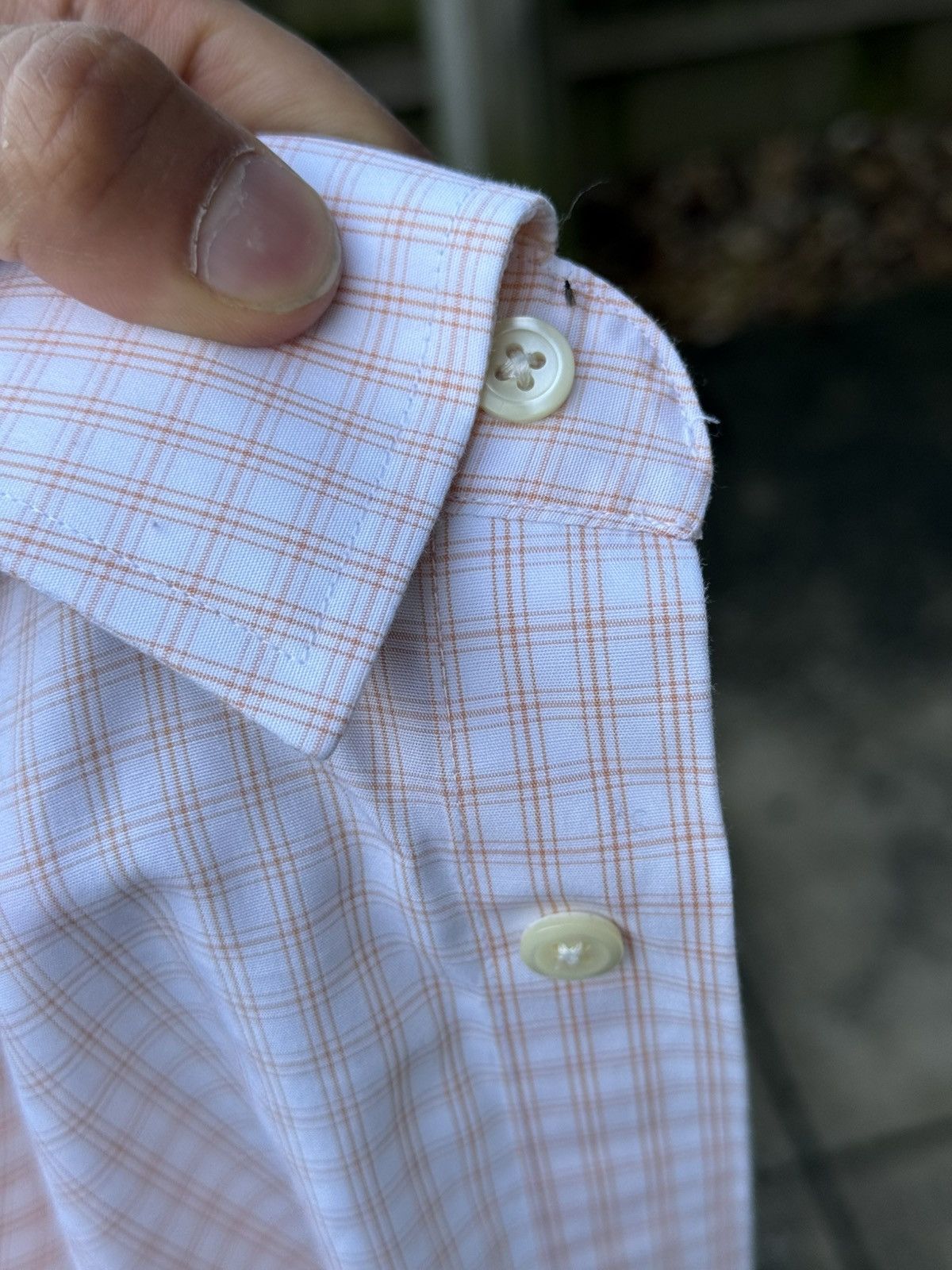 Paul Fredrick Fine Check Pattern Formal Dress Shirt Size US XL / EU 56 / 4 - 4 Thumbnail