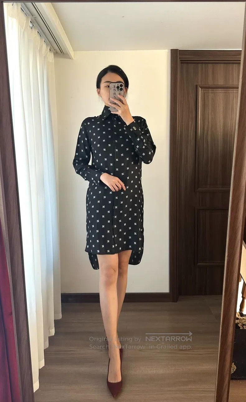 Fendi Fendi Shirt Dress, Mulberry Silk Fabric with Full Letter L Size XXS / US 00 / IT 34 - 3 Thumbnail