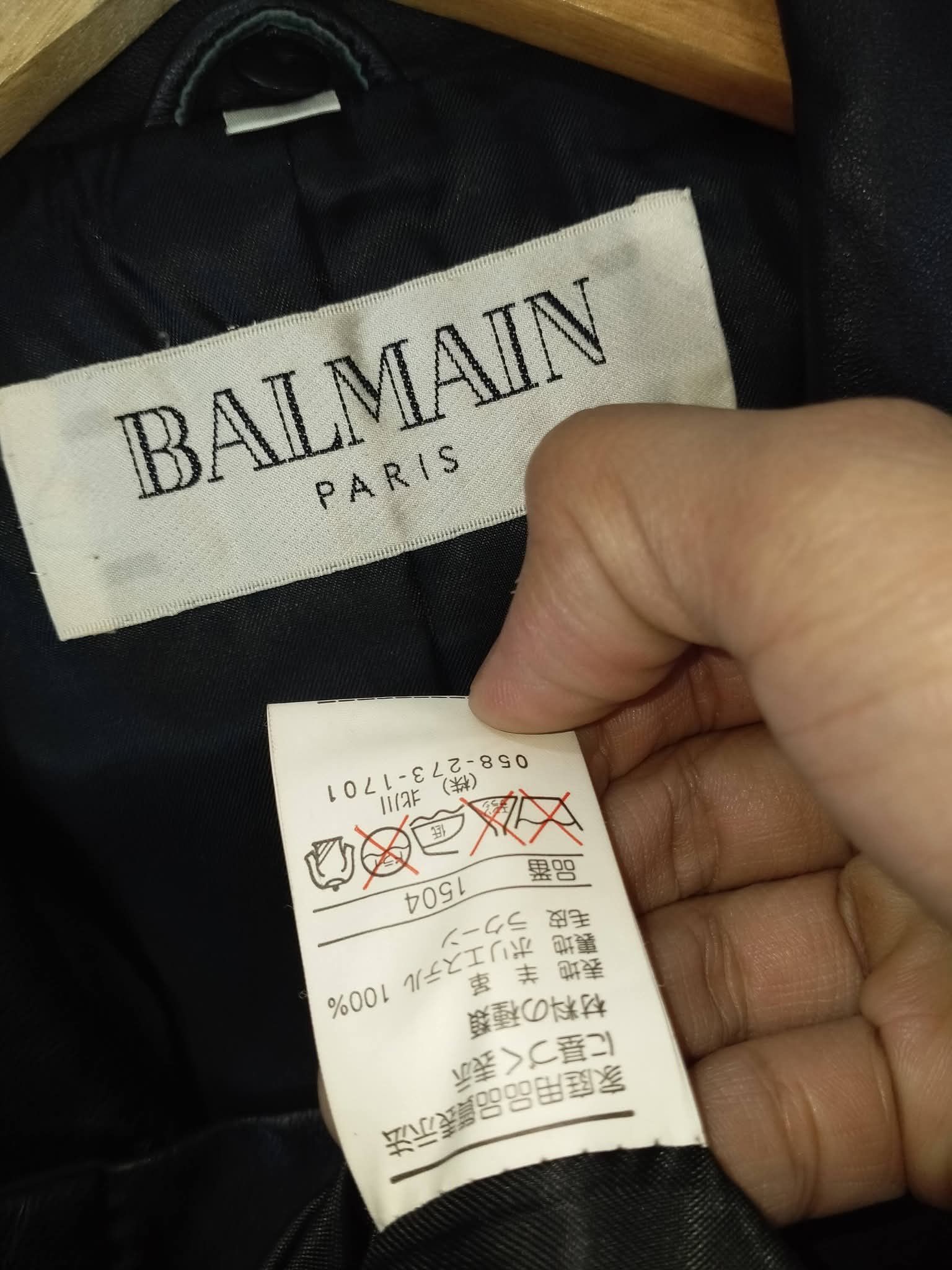 Balmain VINTAGE BALMAIN LEATHER JACKET Size S / US 4 / IT 40 - 5 Thumbnail