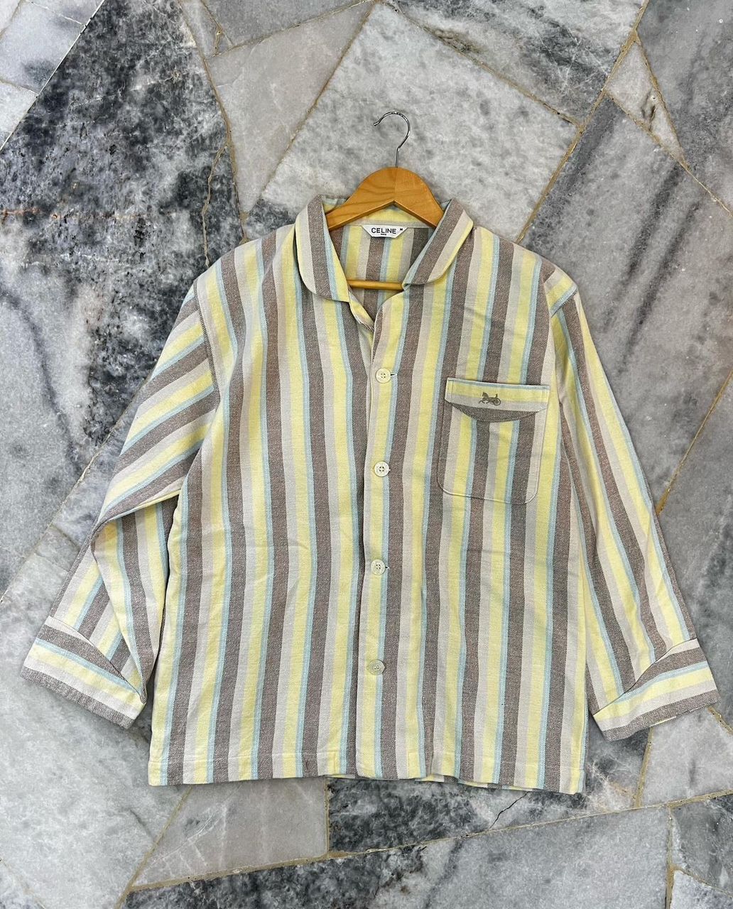Celine Celine Button Up Pyjamas Shirt Size US M / EU 48-50 / 2 - 6 Thumbnail