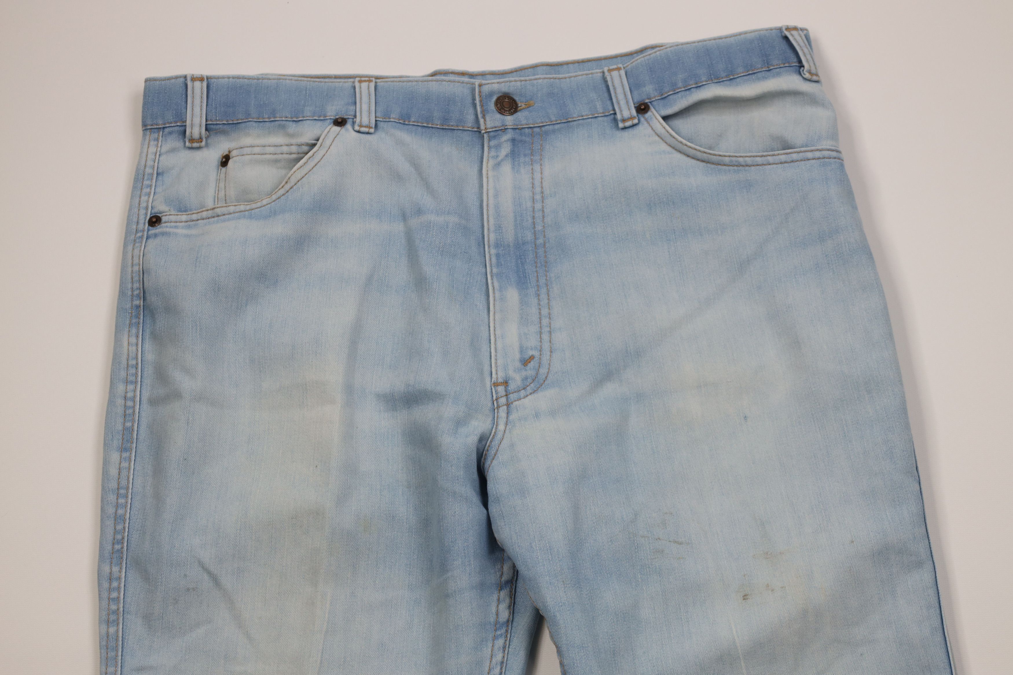 Levi's Vintage 70s Levis Orange Tab Bell Bottoms Jeans Blue USA Size US 38 / EU 54 - 2 Thumbnail