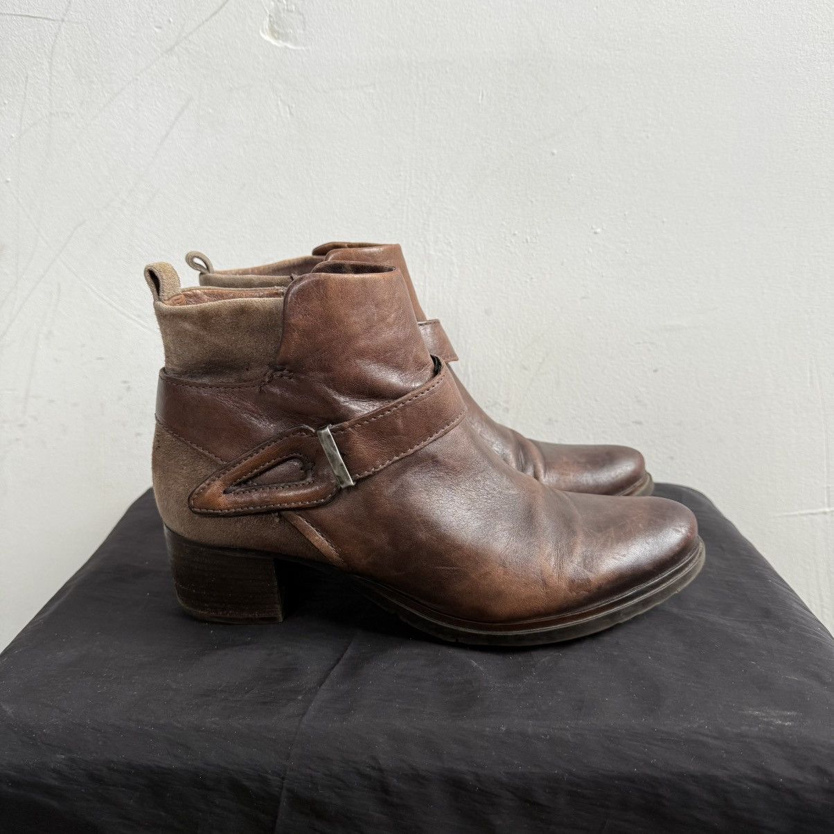 Guidi Mjus Avant Garde Brown Leather Ankle Boots Size US 10 / IT 40 - 1 Thumbnail