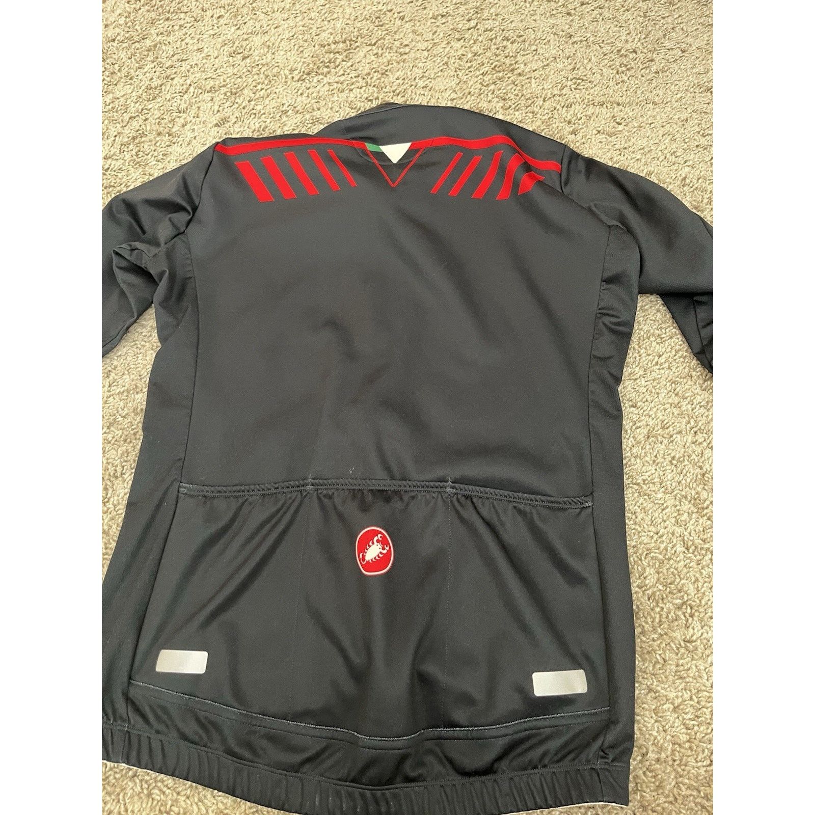 Other Castelli Long Sleeve Cycling Jersey Medium Black Red Zip Size US M / EU 48-50 / 2 - 12 Thumbnail