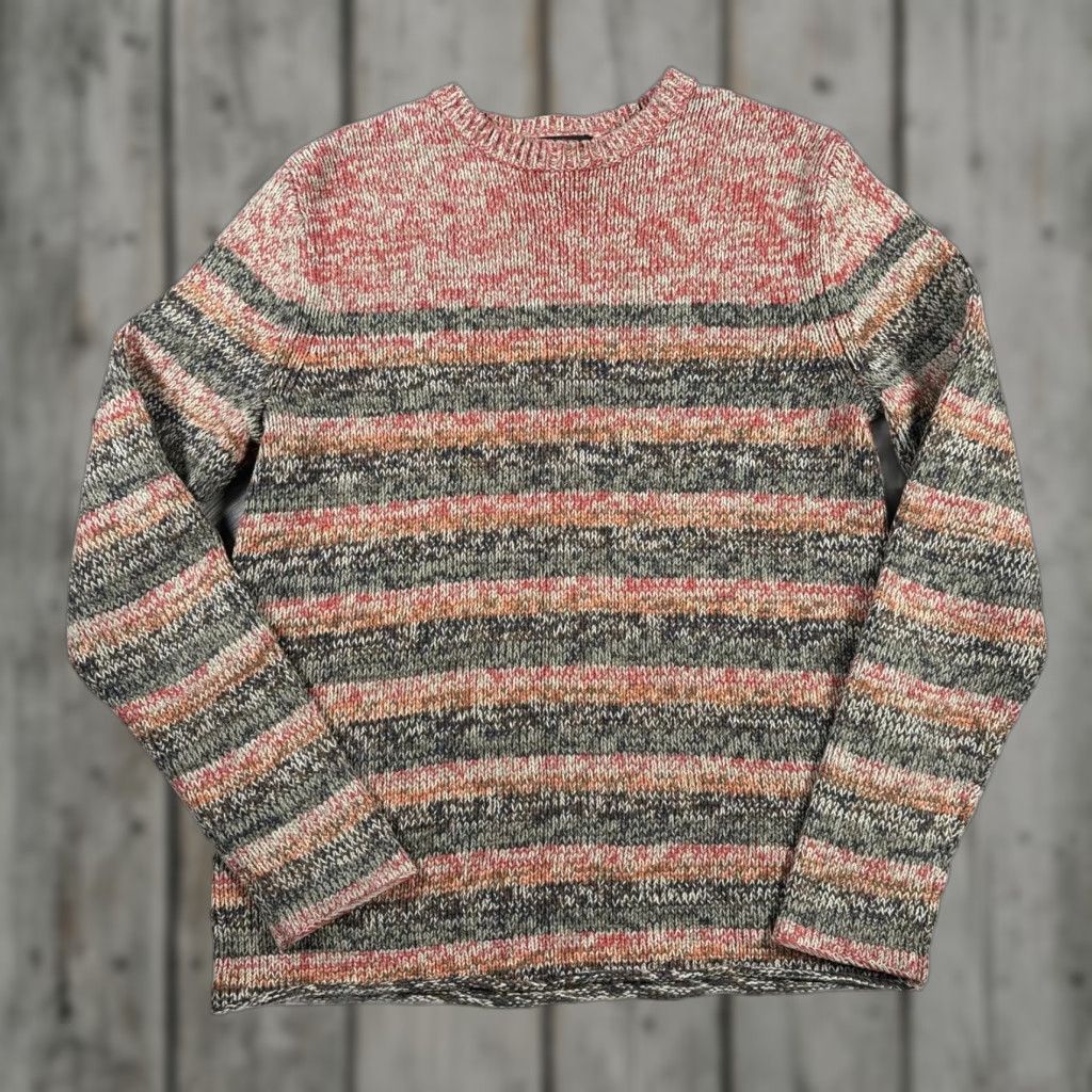 Express Express Sweater Mens Small Vintage Pullover Crewneck Striped Red Size US S / EU 44-46 / 1 - 1 Thumbnail