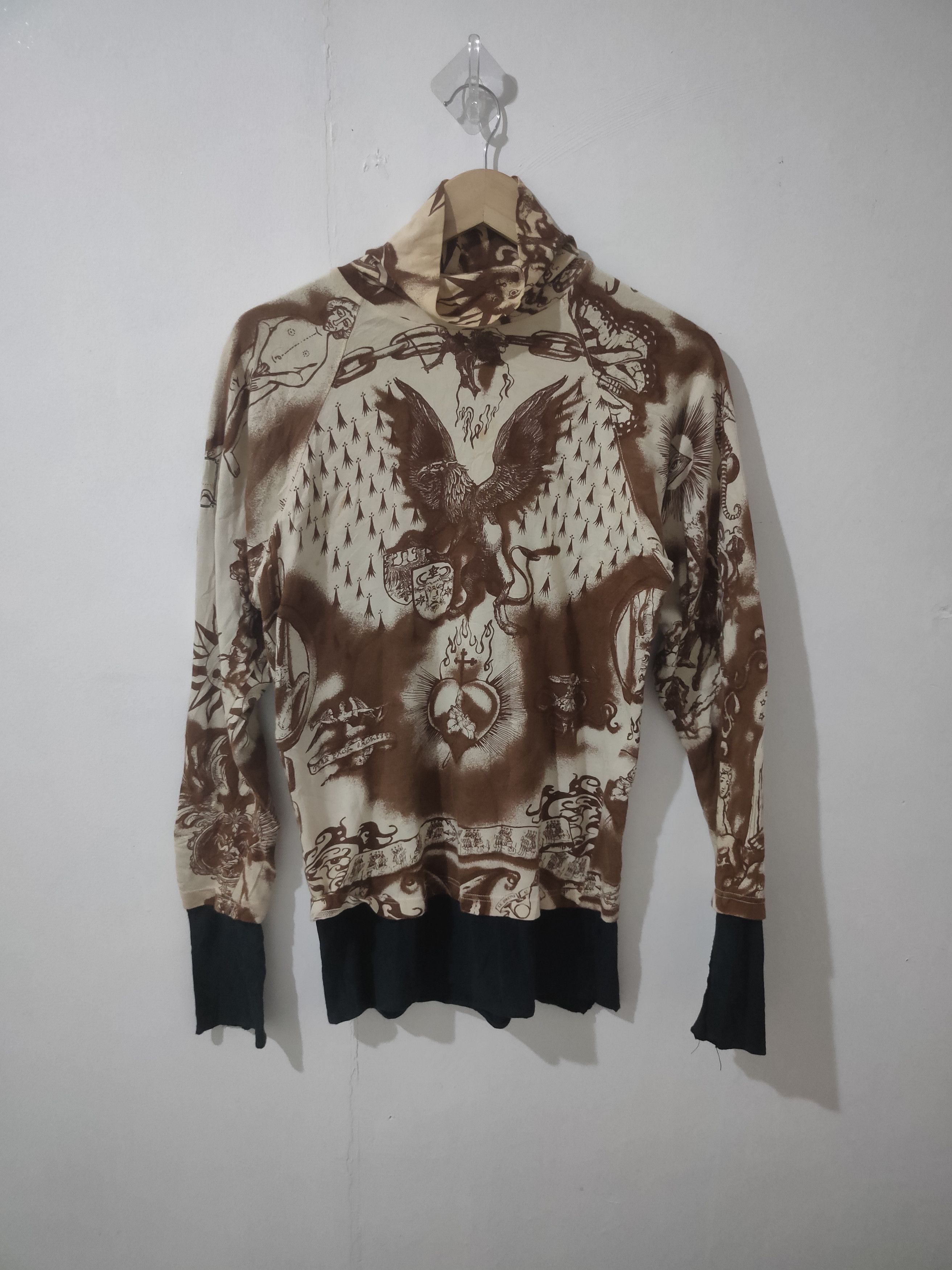 Jean Paul Gaultier Vintage 90s Junior Gaultier Tattoo Turtleneck Size US S / EU 44-46 / 1 - 1 Thumbnail