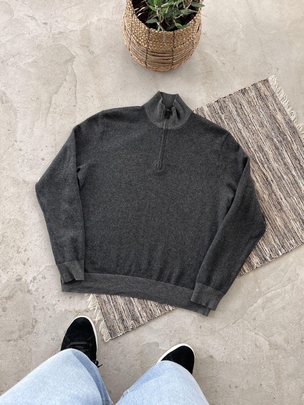 Polo Ralph Lauren Vintage Polo Ralph Lauren Grey Wool Zip Sweater Avantgarde Size US XXL / EU 58 / 5 - 2 Thumbnail