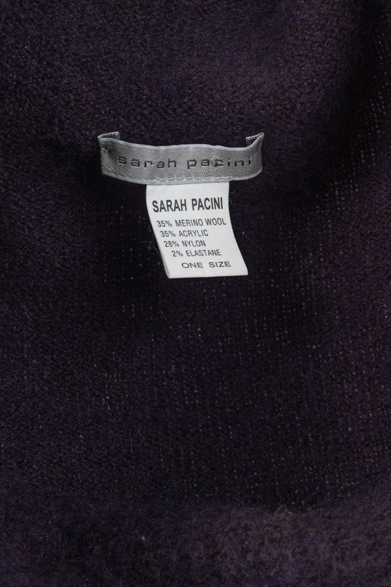 Sarah Pacini Sarah Pacini Wool-Blend Knit Cowl-Neck Cropped Sweater Size ONE SIZE - 4 Thumbnail