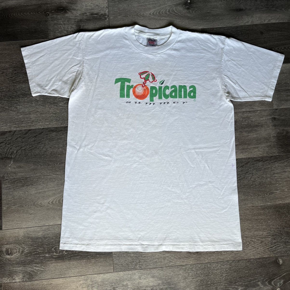 Vintage Vintage 1990s Tropicana Summer Orange Juice Graphic T Shirt Size US XXL / EU 58 / 5 - 2 Thumbnail