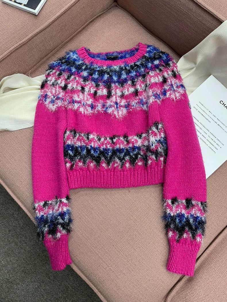 Chanel Chanel 21K Pink Cashmere Knit Sweater Size US M / EU 48-50 / 2 - 1 Thumbnail
