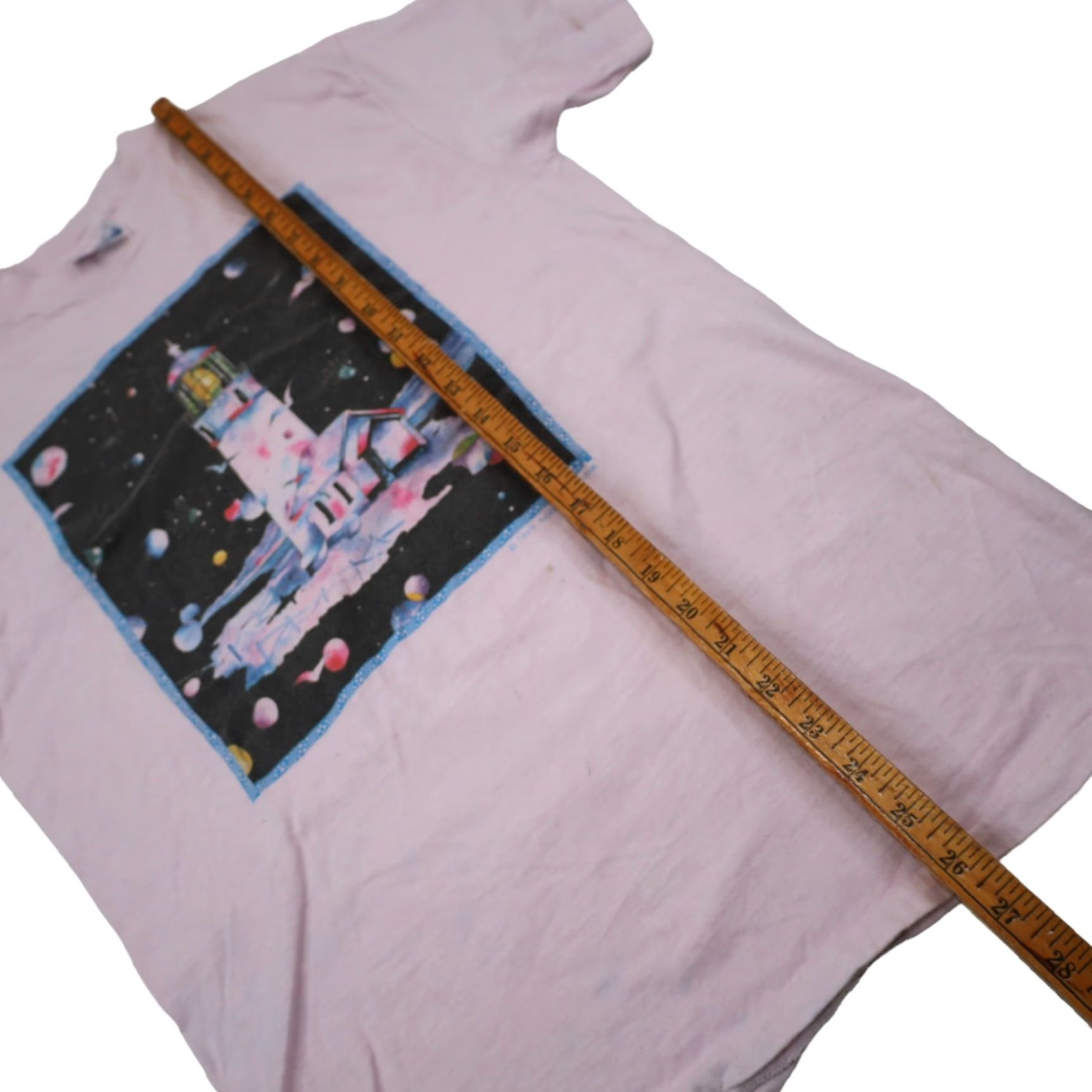 Pinko VINTAGE Cosmic Lighthouse Mens Medium Graphic T Shirt Pink Size US M / EU 48-50 / 2 - 8 Thumbnail